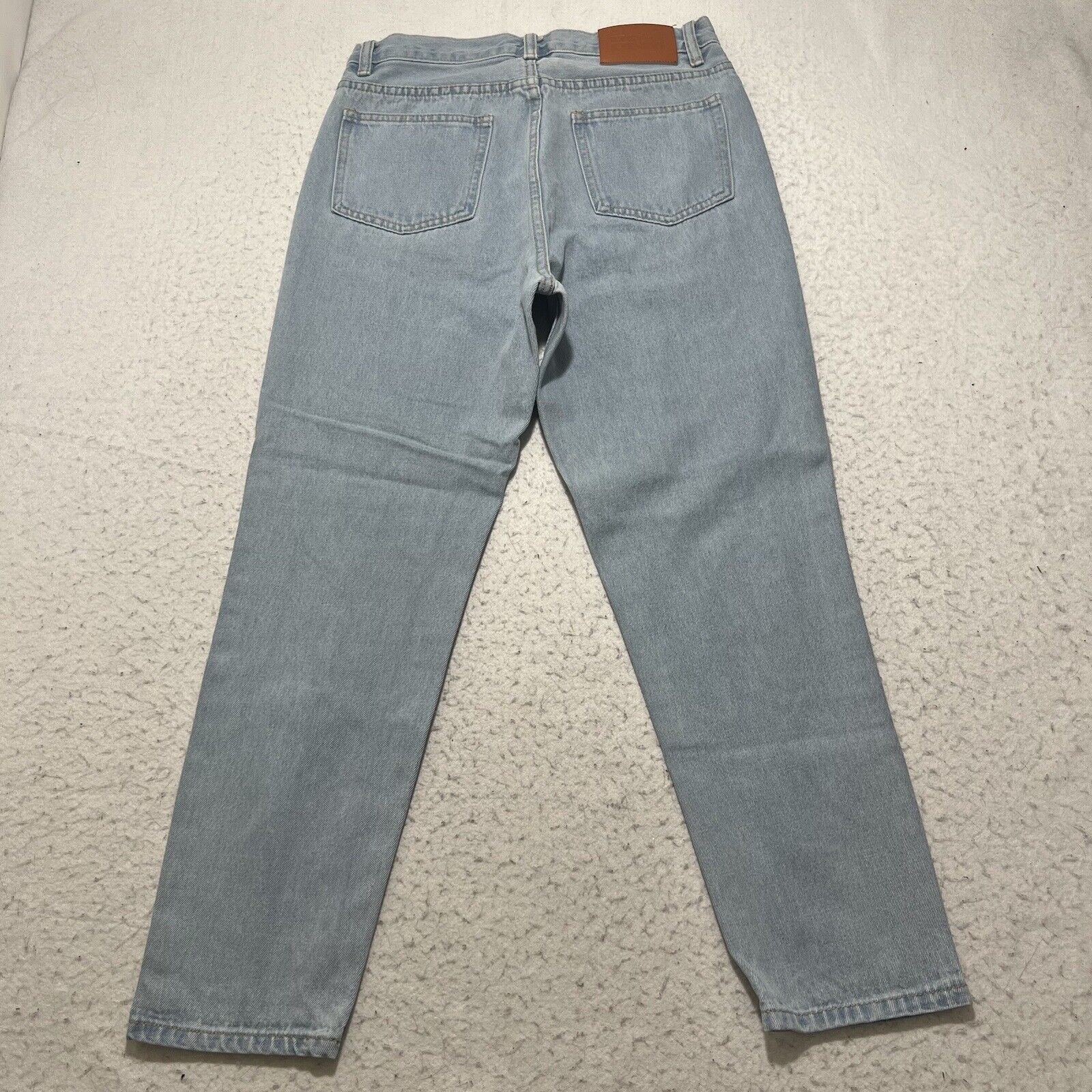 PRINCESS POLLY Princess Polly 4 (28x25) Straight Leg High Rise Ripped Jeans Size 27" / US 4 / IT 40 - 5 Thumbnail