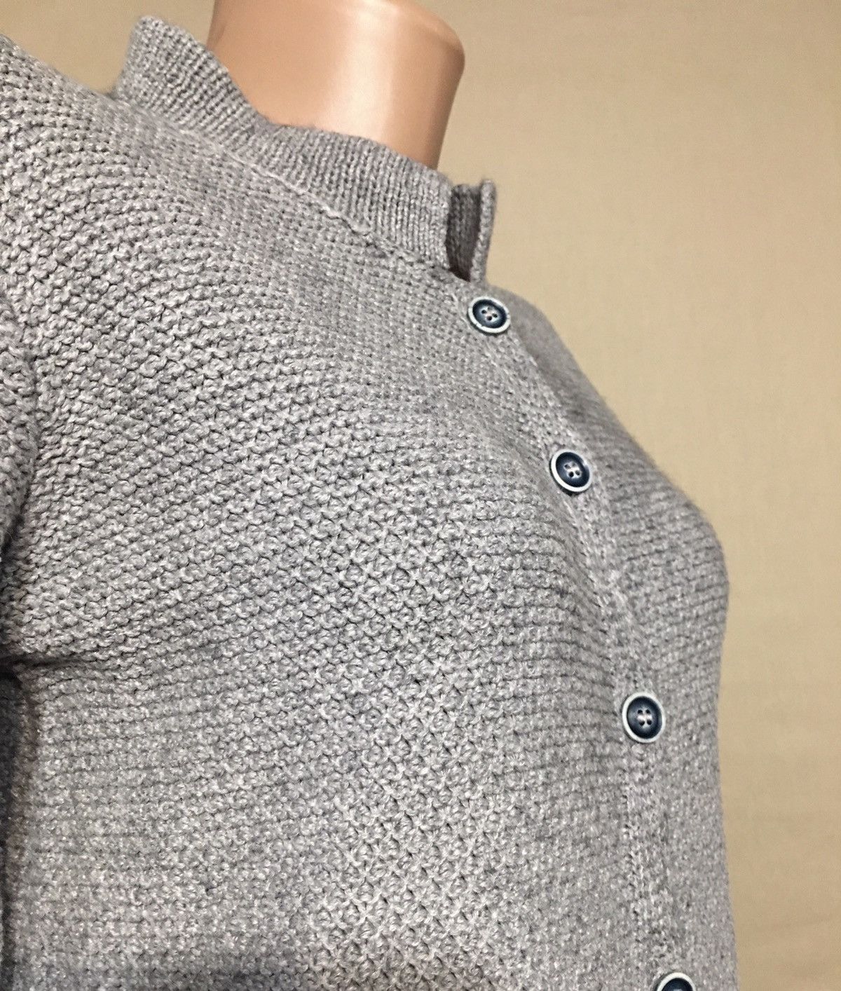 Inis Meain INIS MEAIN Grey Cotton Silk Knit Cardigan Sweater XL Size XL / US 12-14 / IT 48-50 - 6 Thumbnail