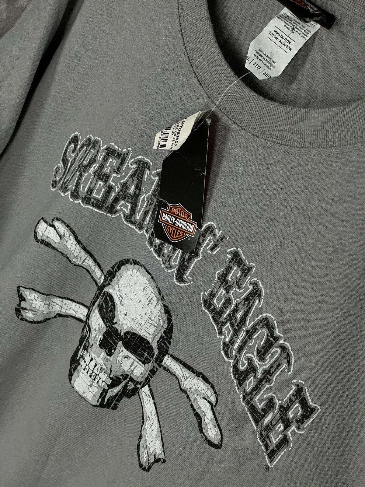 Band Tees × Harley Davidson × Vintage Vintage Harley Davidson Y2K Skull New T shirt Size US XXL / EU 58 / 5 - 6 Thumbnail