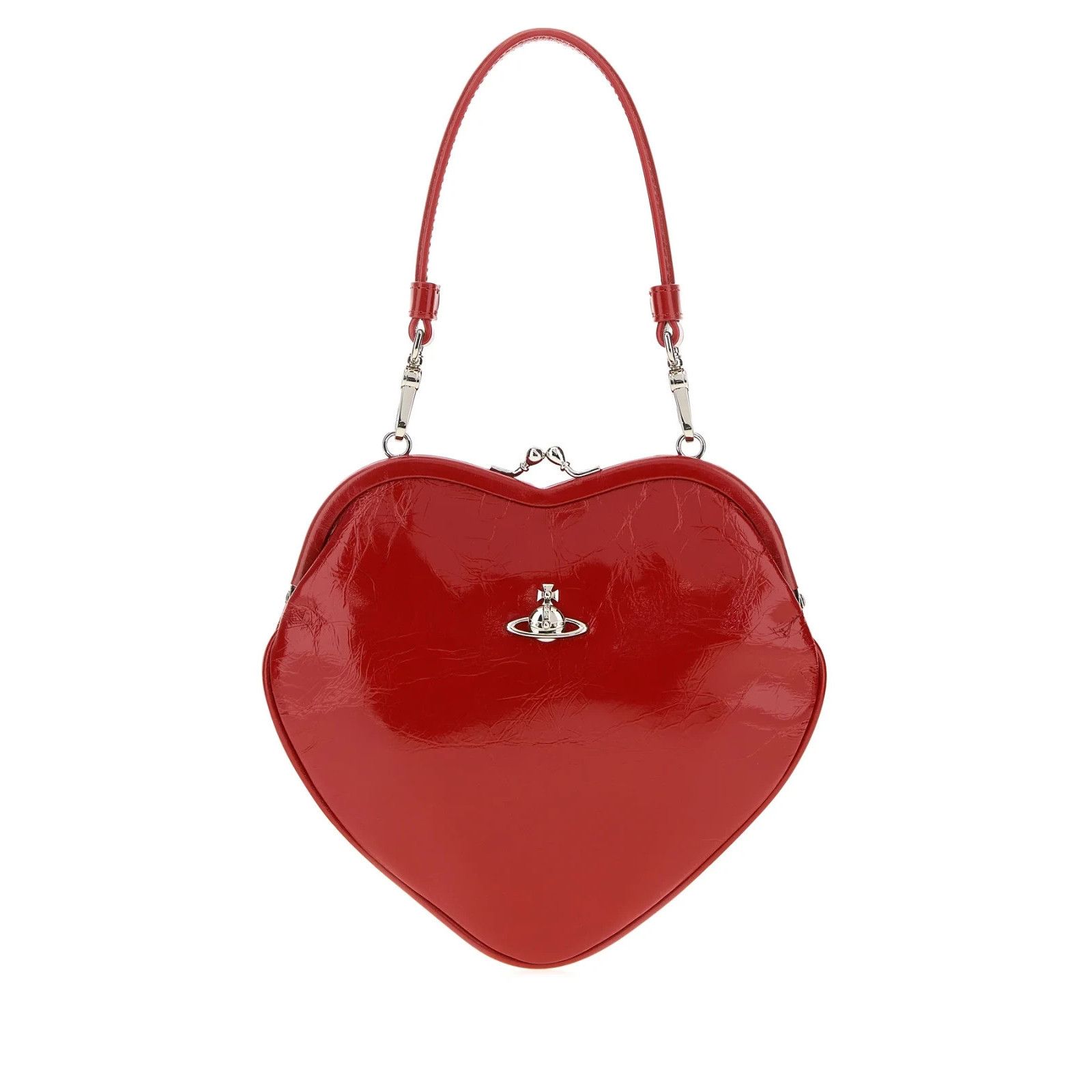Vivienne Westwood VIVIENNE WESTWOOD Red Leather Belle Heart Frame Handbag New Size ONE SIZE - 1 Thumbnail