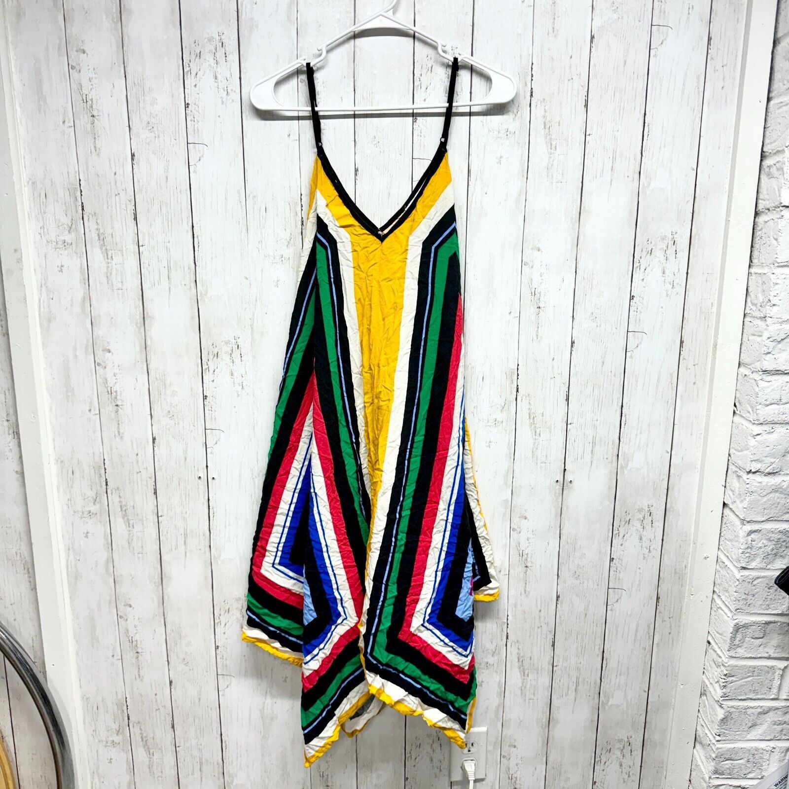 Vintage VTG Y2K SZ S Jealous Tomato Shark Hem Sun Dress Striped Boho Size S / US 4 / IT 40 - 1 Thumbnail