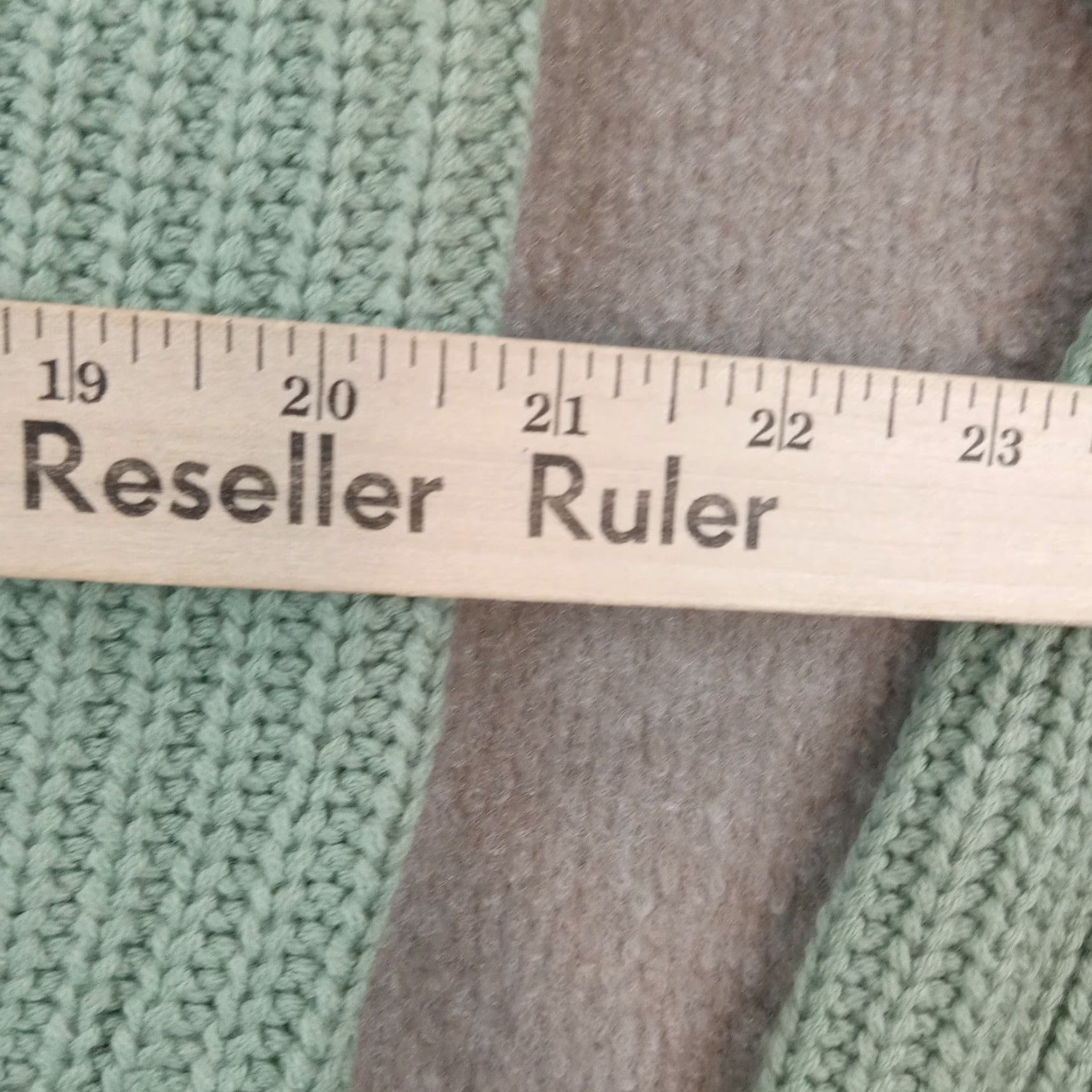 Vintage J For Justify Sweater Womens Large Green Cropped V-Neck Pullover Casual Size L / US 10 / IT 46 - 4 Thumbnail