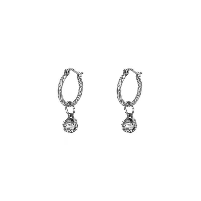 Jewelry Retro Bell Pendant Hoop Earrings Size ONE SIZE - 4 Thumbnail