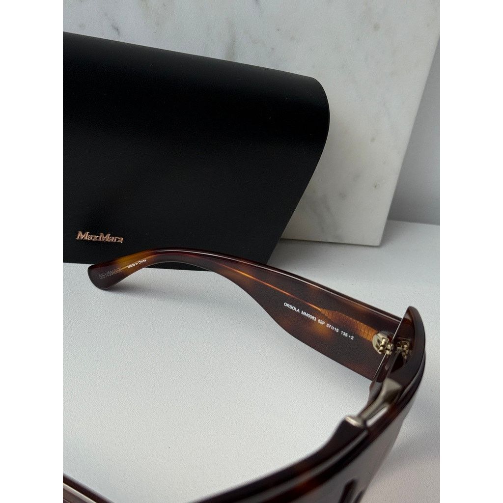 Max Mara NEW Max Mara MM0083 Oversized Sunglasses in Brown Size ONE SIZE - 6 Thumbnail