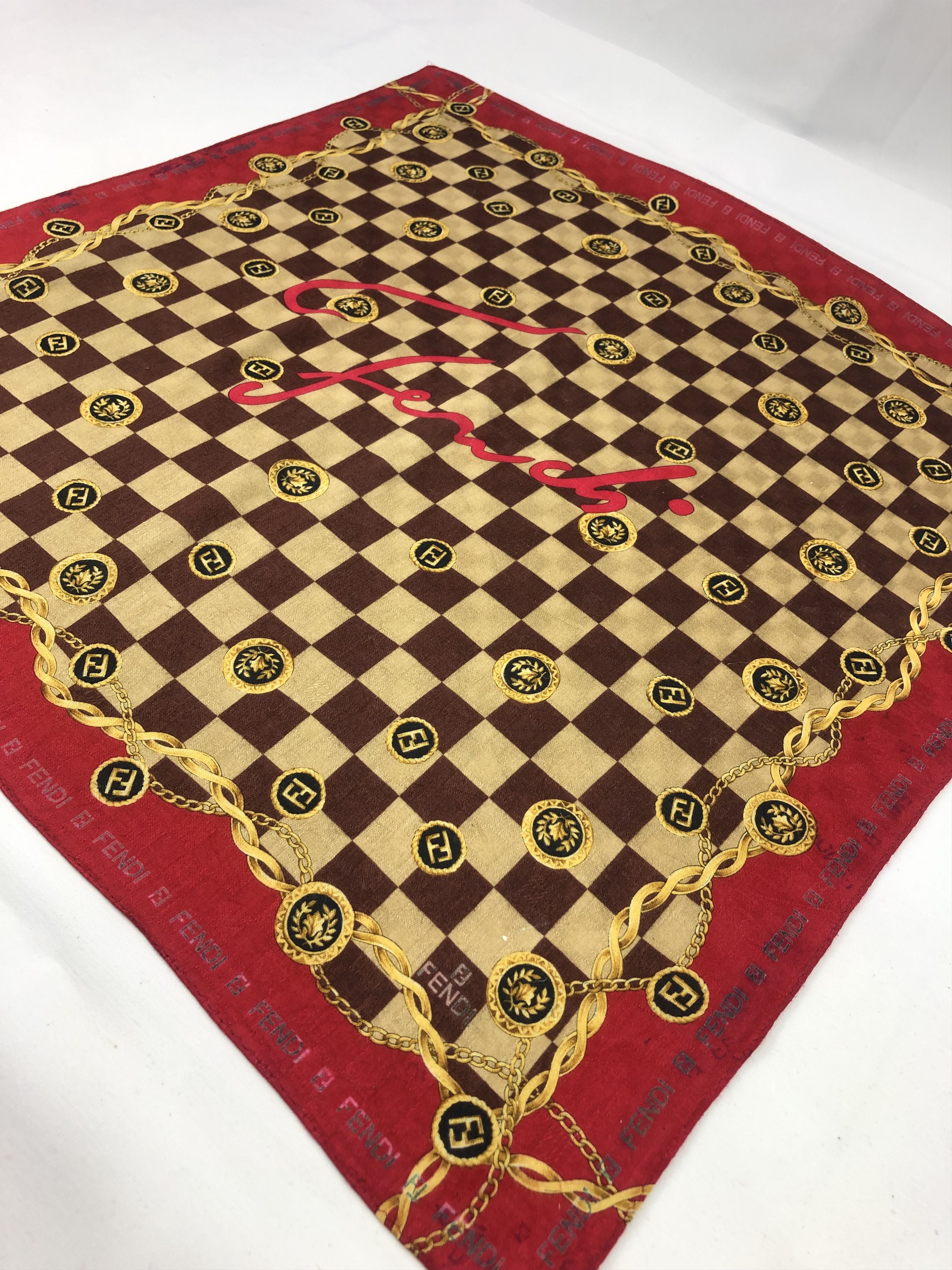 Vintage Fendi Handkerchief / Bandana / Neckerchief A1206 Size ONE SIZE - 4 Thumbnail