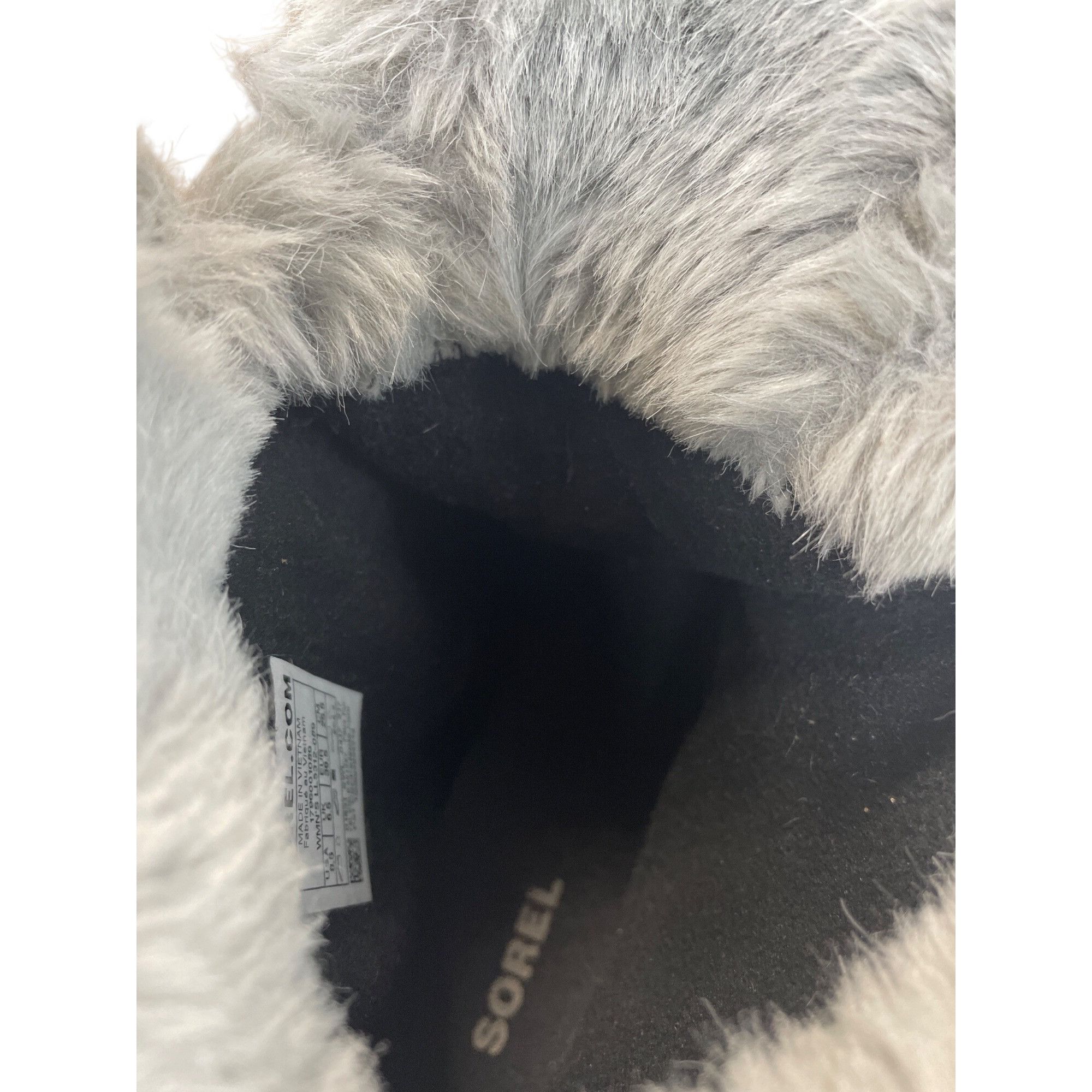 SOREL Sorel Womens Gray Black Suede Fur Lined Ankle Winter Boots S Size US 8.5 / IT 38.5 - 7 Thumbnail