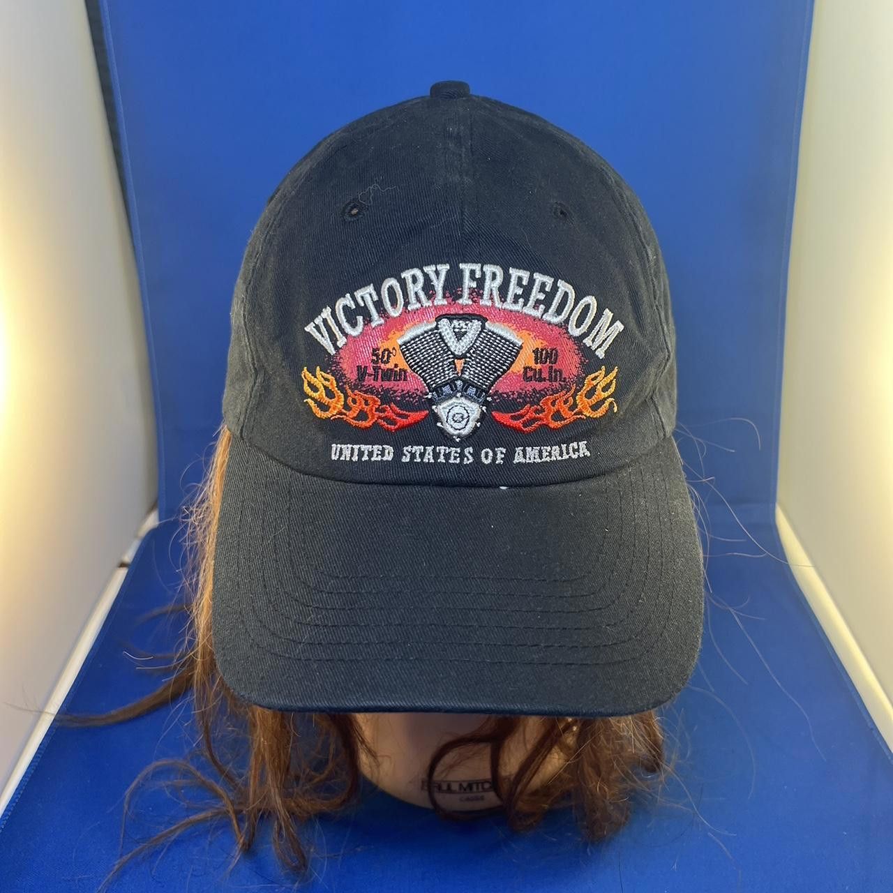 Designer Victory Freedom Black Cap - One Size Fits All Size ONE SIZE - 1 Thumbnail