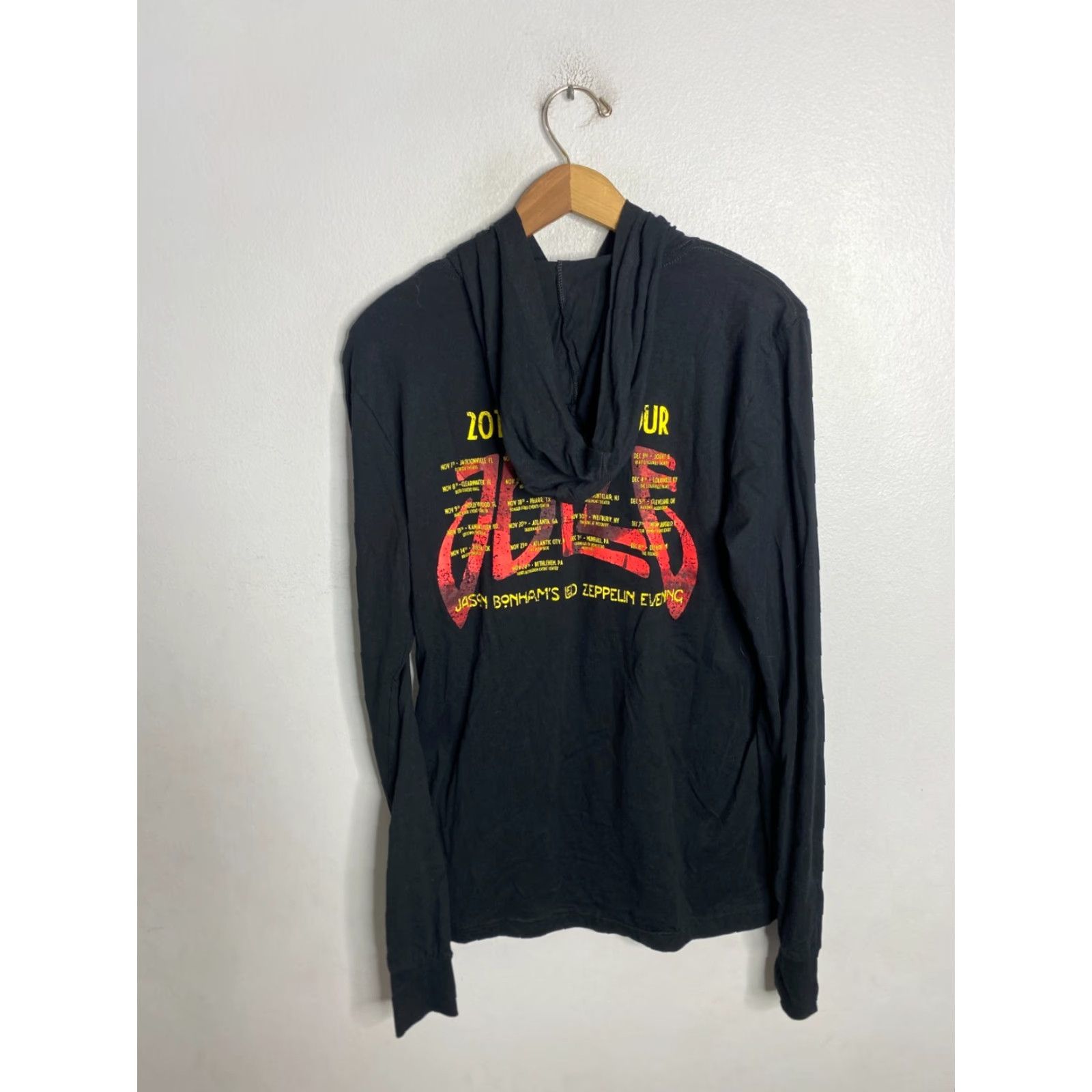 Vintage LED Zeppelin Hoodie Light Sweater 2018 Tour Men S Black Canvas Pullover Sweatshirt Logo Classic Winter Outdoor 8/10 Mens Size US S / EU 44-46 / 1 - 6 Thumbnail