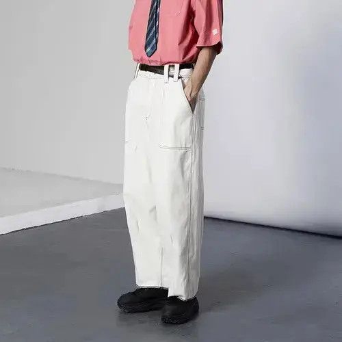 Japanese Brand 21SS Indigo Union Japan White Denim Minimalist Pants Size US 32 / EU 48 - 3 Thumbnail