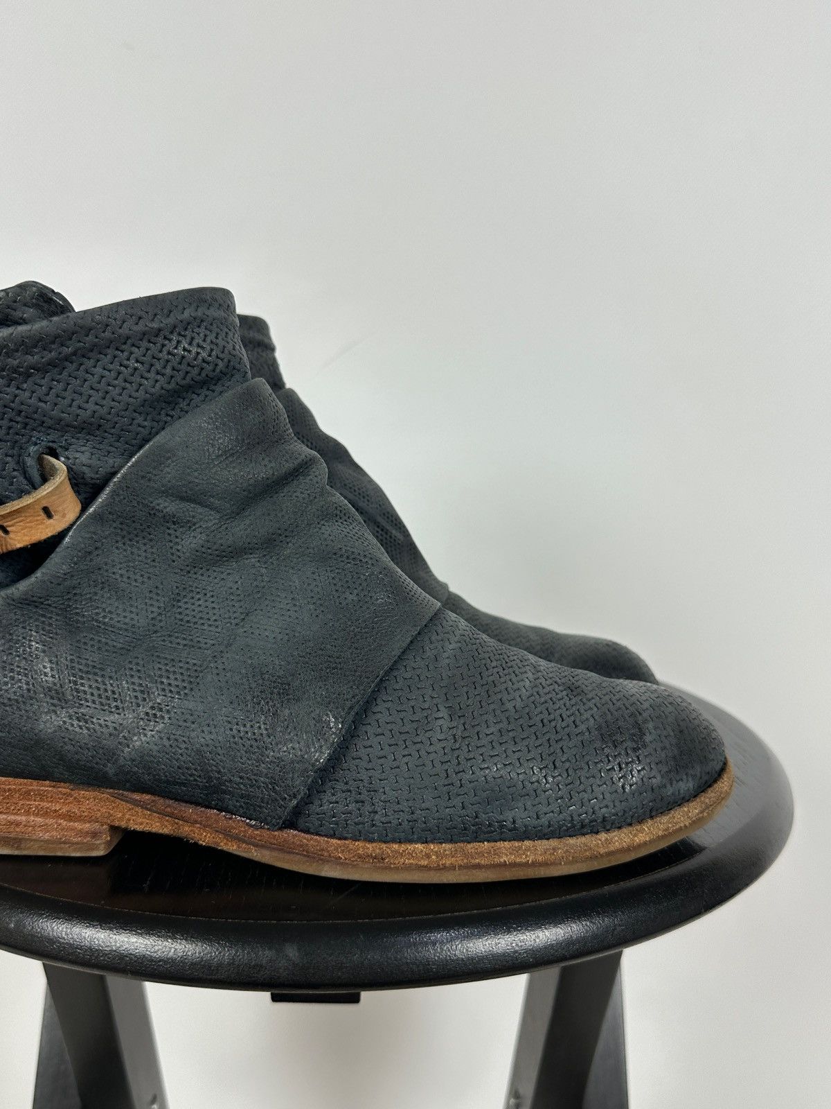 A.S.98 A.S.98. Airstep Navy Blue Leather Biker Ankle Boots Size US 8 / IT 38 - 15 Thumbnail