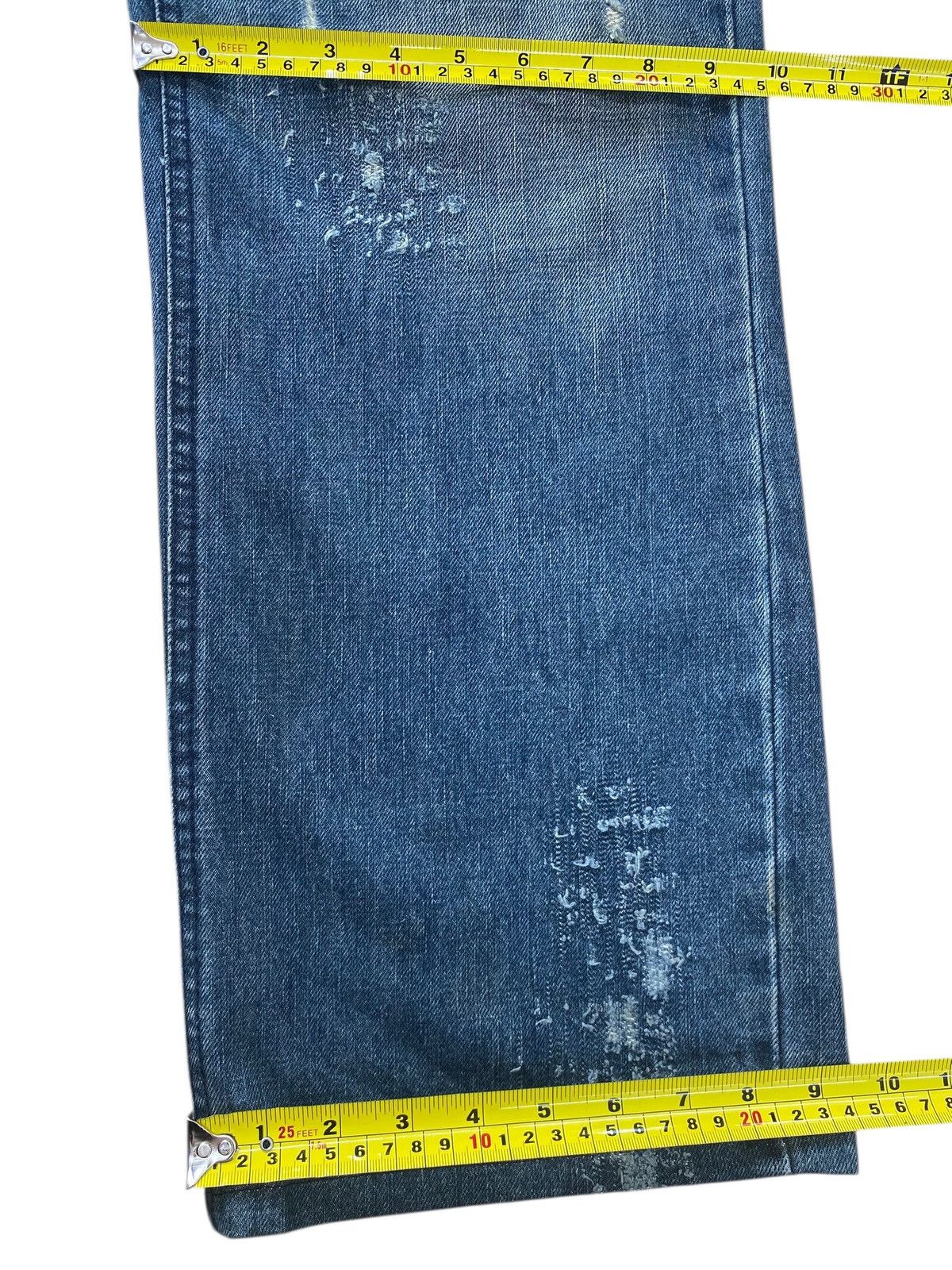 Japanese Brand Soocut Blue Wash Distressed Style Straight Leg Jeans Size US 35 - 9 Thumbnail