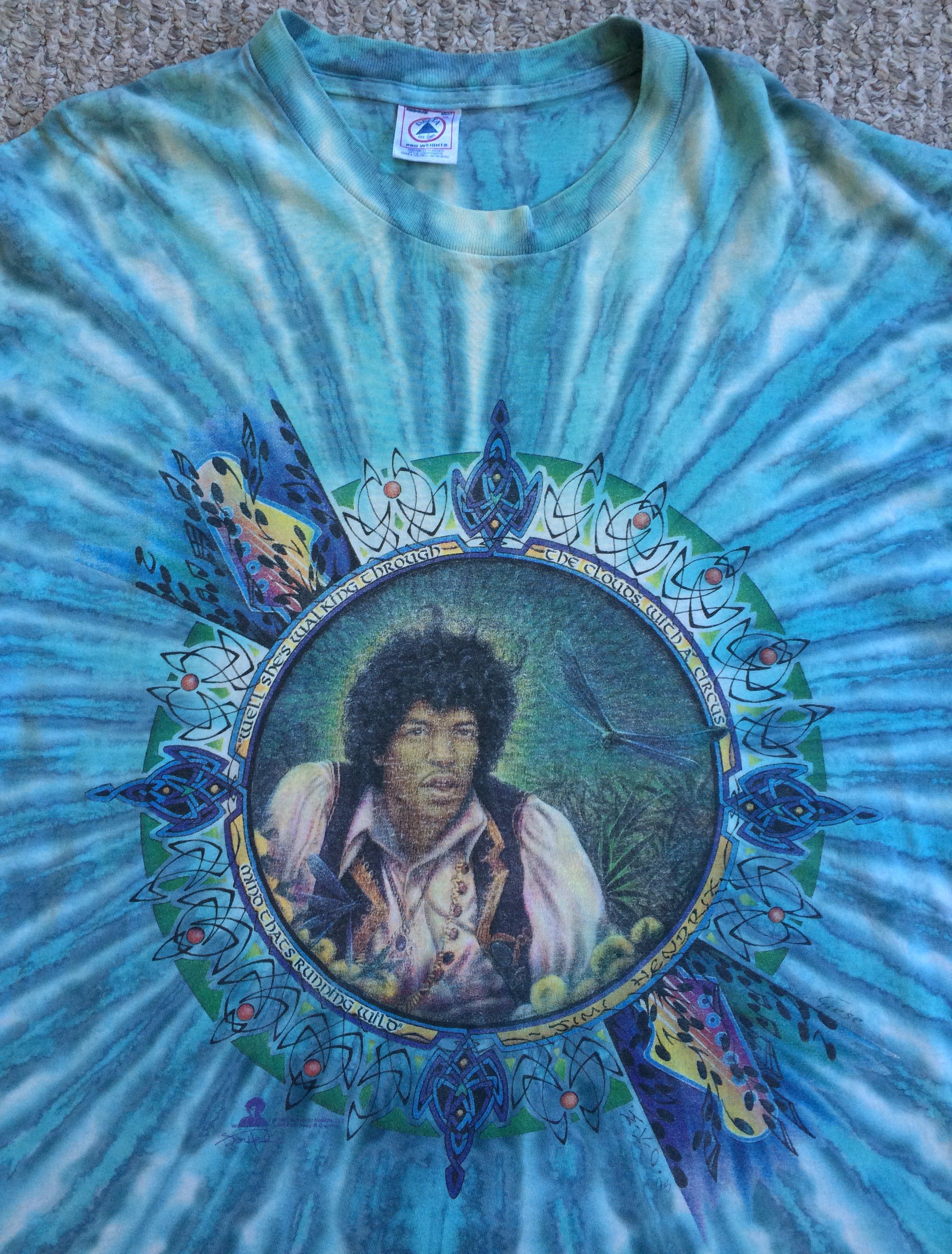 Jimi Hendrix × Vintage Vintage 1997 Jimi Hendrix Tie Dye T-Shirt Size US XL / EU 56 / 4 - 2 Thumbnail