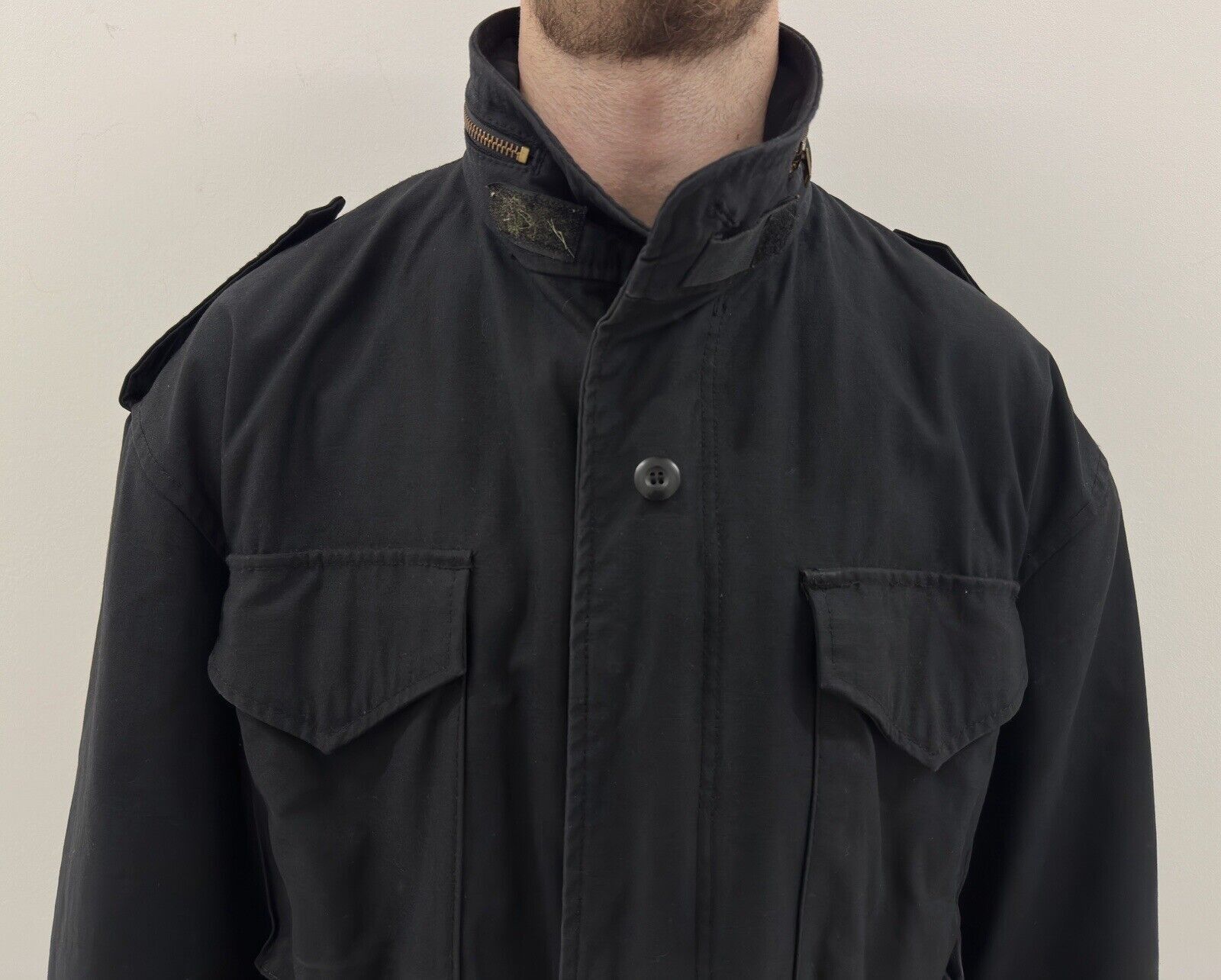 Alpha Industries VINTAGE ALPHA INDUSTRIES M65 ARMY fly JACKET MENS BLACK RARE Size US XL / EU 56 / 4 - 4 Thumbnail