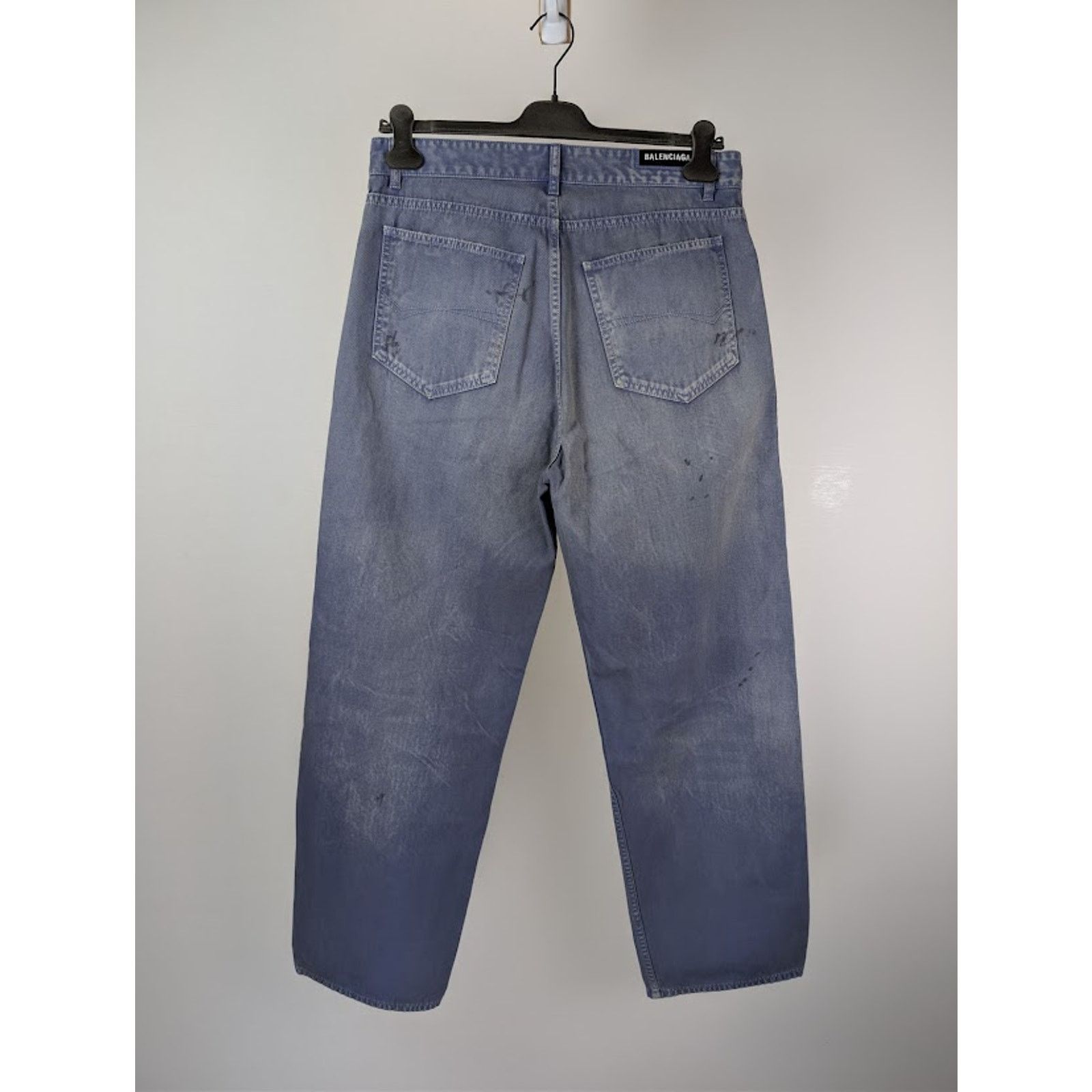 Balenciaga o1rshd1 Unisex Loose fit Jeans in Workwear Purple Size US 36 / EU 52 - 13 Thumbnail