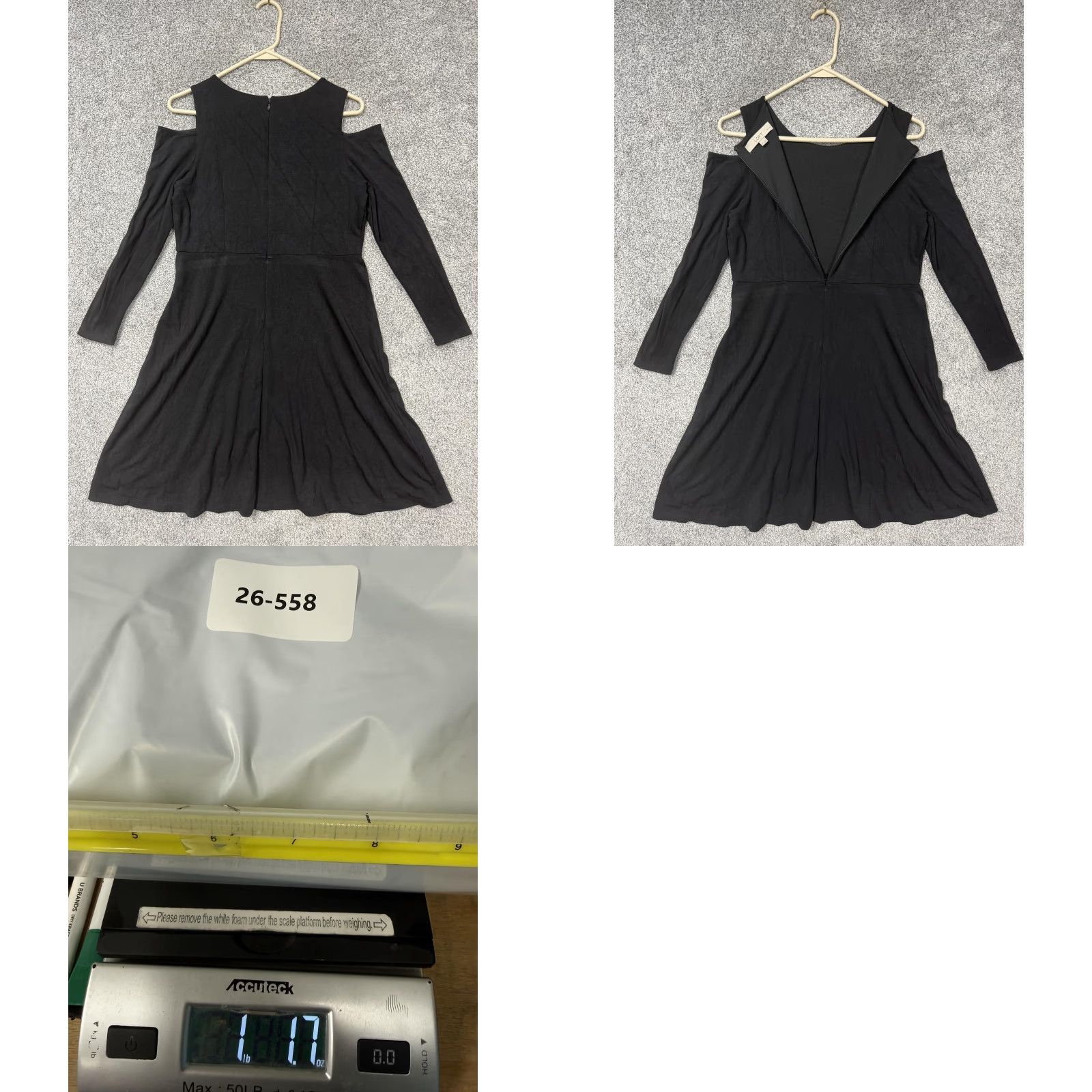 Loft LOFT Dress Petite 6P Black Cold Shoulder LBD Business Casual Minimalist Cocktail Women Size M / US 6-8 / IT 42-44 - 8 Thumbnail