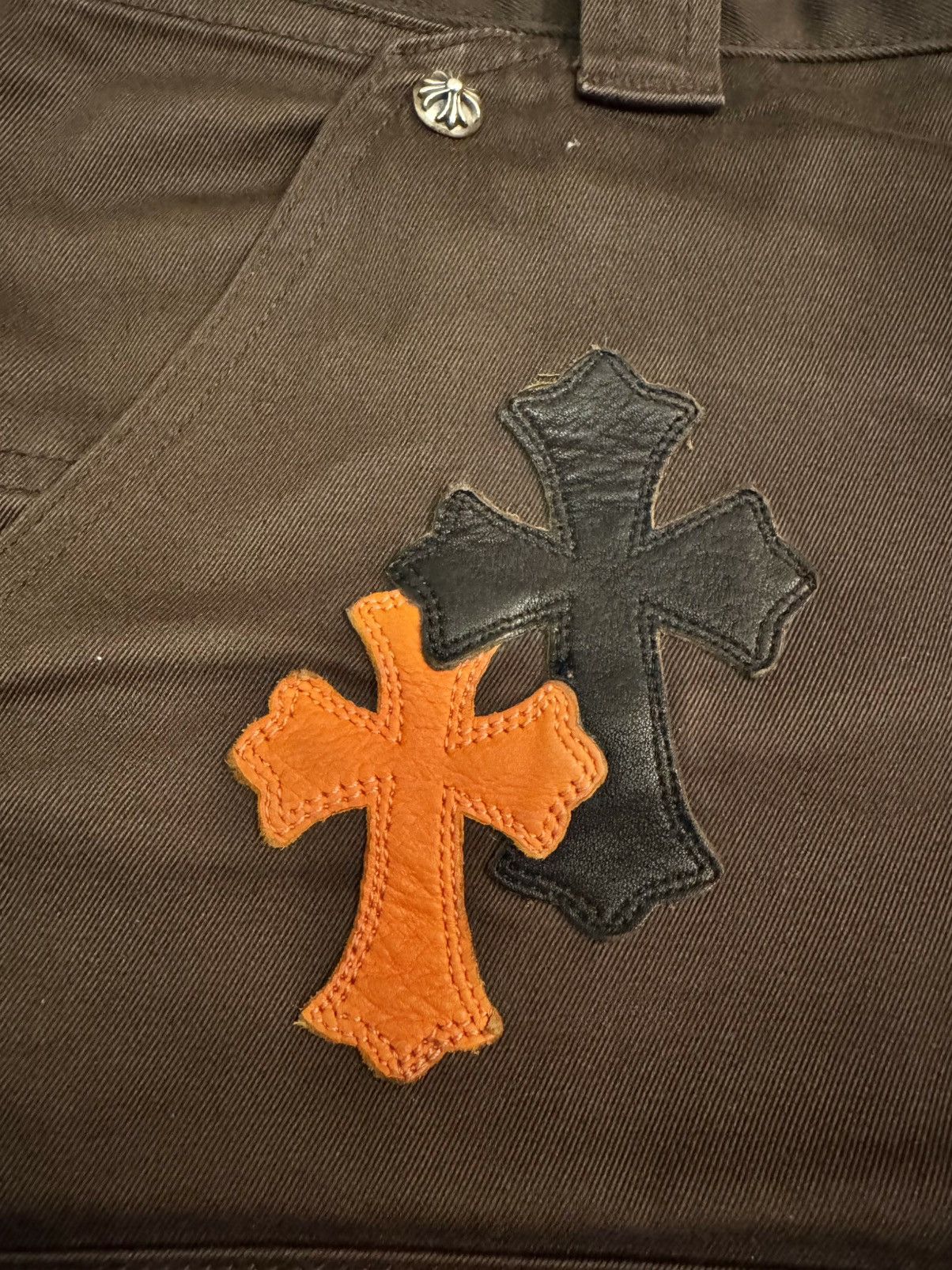 Chrome Hearts Chrome Hearts Brown Carpenter Pants with Orange Camo Patches Size US 36 / EU 52 - 8 Thumbnail