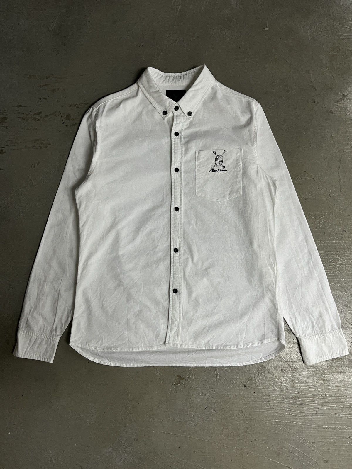 Mastermind Japan × Roen ROEN MASTERMIND Japan Swarovski Skull Logo B/D Shirt Size US L / EU 52-54 / 3 - 2 Thumbnail