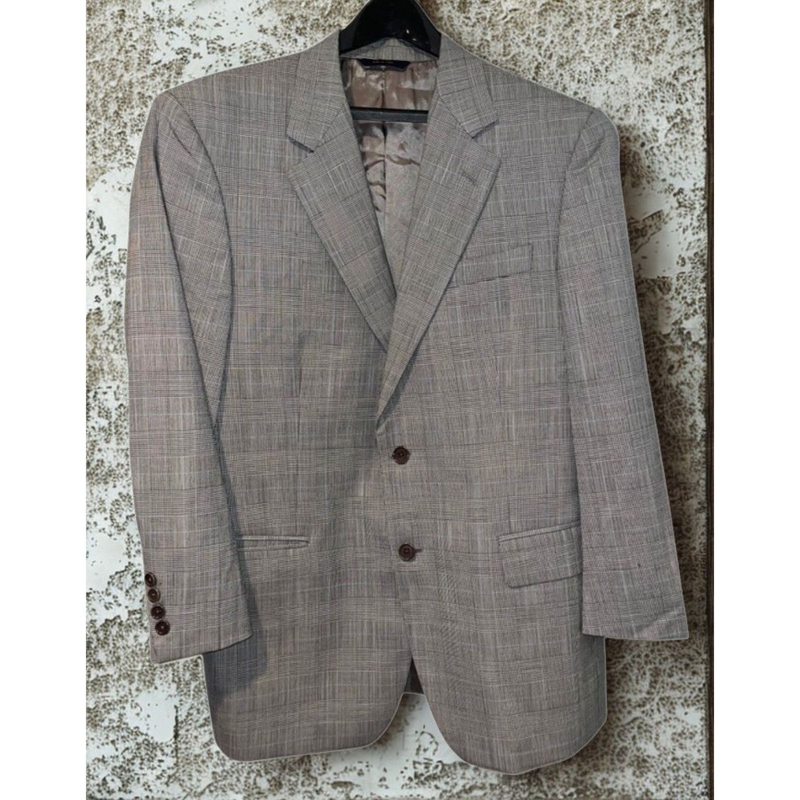 Brooks Brothers Brooks Brothers Gray Blue Plaid Wool Blazer Sport Coat 40R Size 40R - 9 Thumbnail