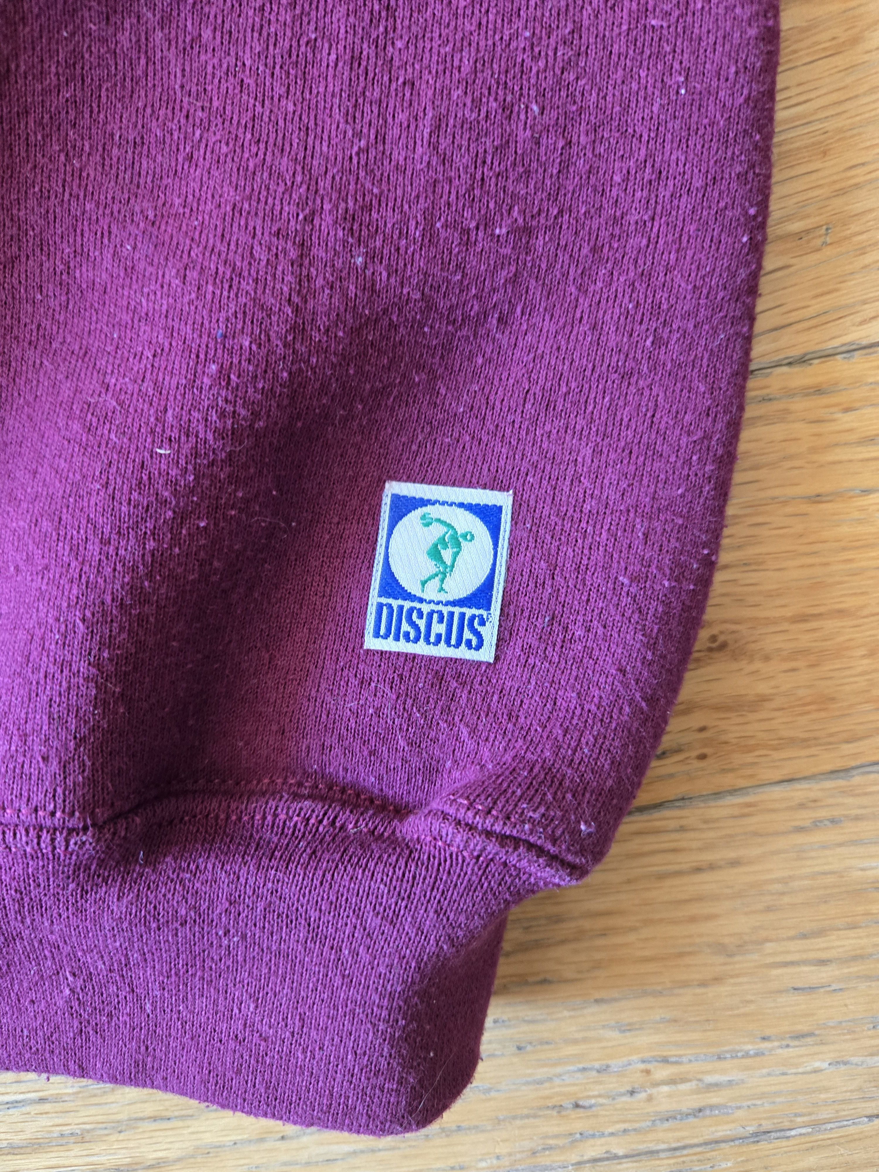Vintage Vintage Discus Athletic Sweatshirt Maroon Made In USA Size US L / EU 52-54 / 3 - 4 Thumbnail
