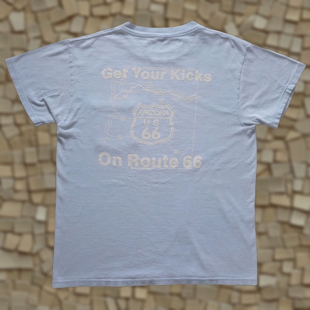 Etro VTG 90s ROUTE 66 GET YOUR KICKS BLUE GRAPHIC POCKET T SHIRT MEN SZ L Shirt T-Shirt Blue 90s USA Cars Vintage Mens L Size US L / EU 52-54 / 3 - 1 Thumbnail