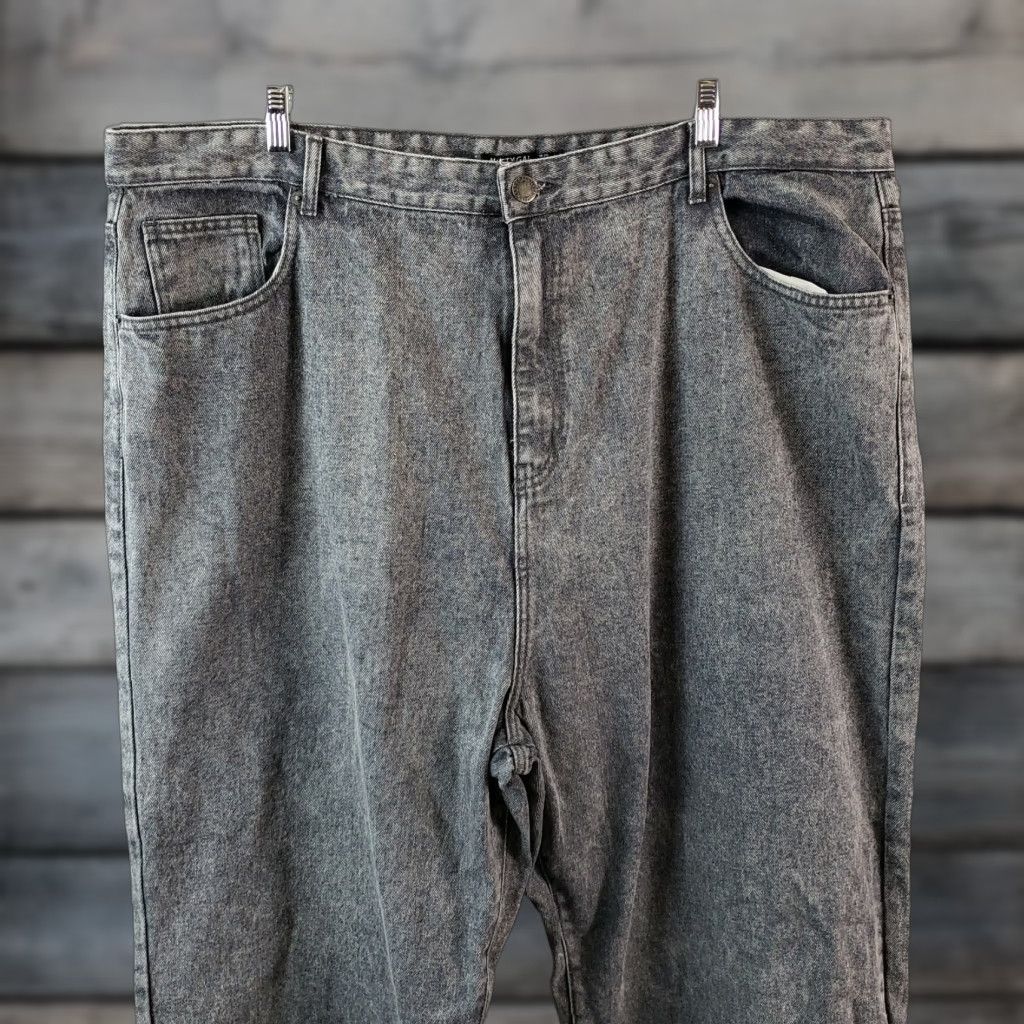 Nasty Gal Nasty Gal Mom Jeans 22 Gray High Rise Cotton Denim Womens Plus Jeans Size 40" / US 18 - 1 Thumbnail