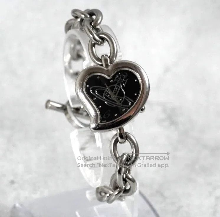 Vivienne Westwood vivienne westwood Rare Vintage Black Heart Chain Watch Size ONE SIZE - 1 Thumbnail