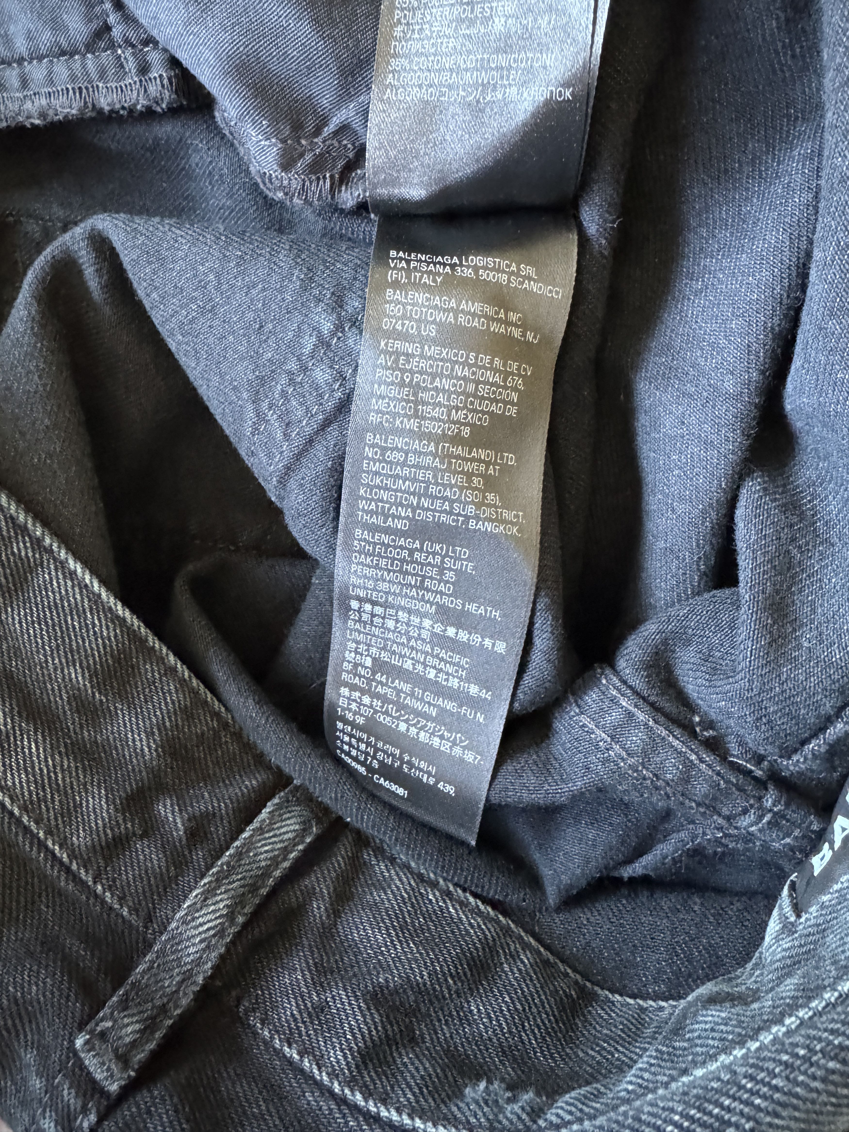 Balenciaga Destroyed Black Denim Jeans Size US 34 / EU 50 - 23 Thumbnail