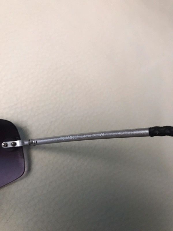 Chanel Sunglasses 4032 Rhinestone Logo Rimless Vintage 4017