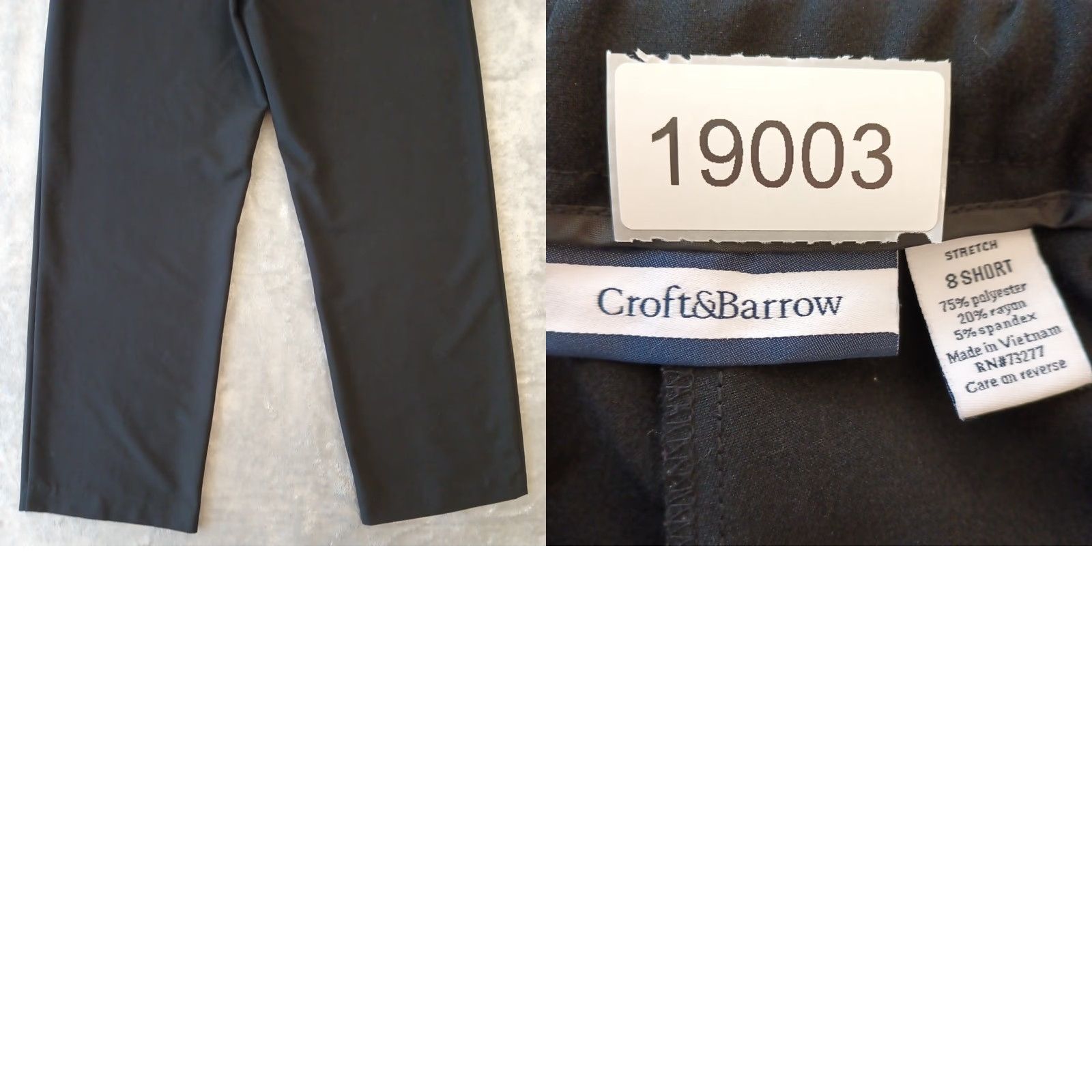 Croft & Barrow Croft & Barrow Dress Pants Womens Size 8 Short Black Pull On Stretch Pockets Size 30" / US 8 / IT 44 - 8 Thumbnail
