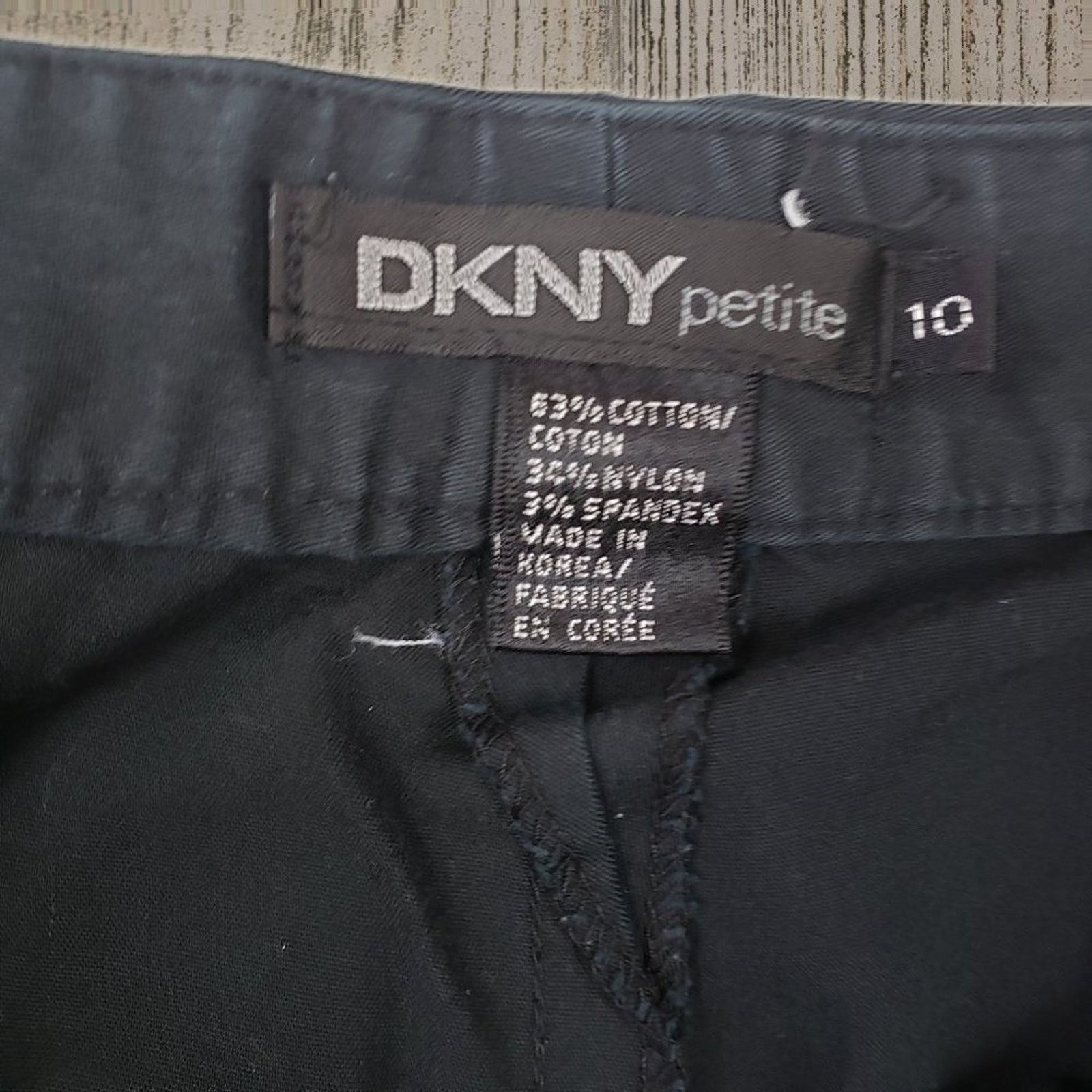 DKNY DKNY Petite Solid Black Embroidered Capri Cropped Pants 10P Size 32" / US 10 / IT 46 - 6 Thumbnail
