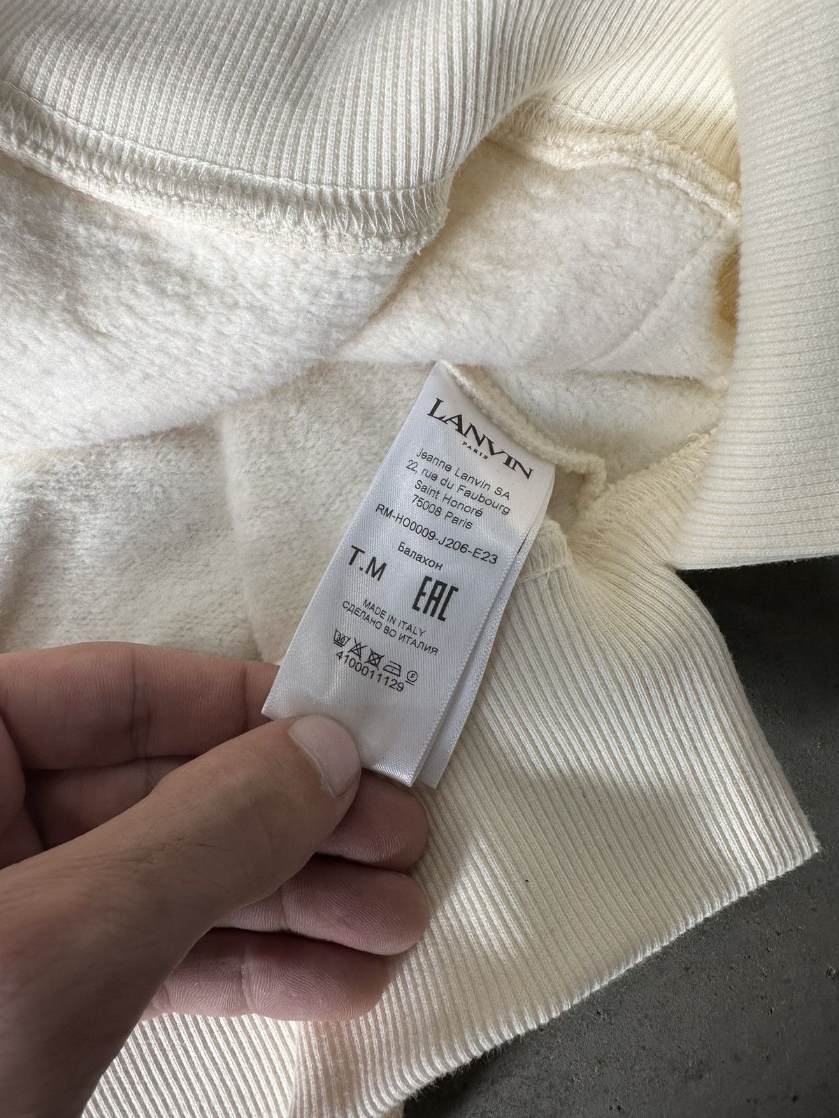 Lanvin Lanvin Crème Cologne Hoodie Size US L / EU 52-54 / 3 - 4 Thumbnail