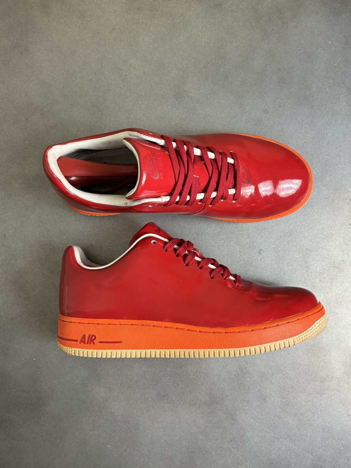 Nike × Supreme × Vintage 2006 Nike Air Force 1 Supreme Seamless Patent Leather VNTG Size US 10 / EU 43 - 17 Thumbnail