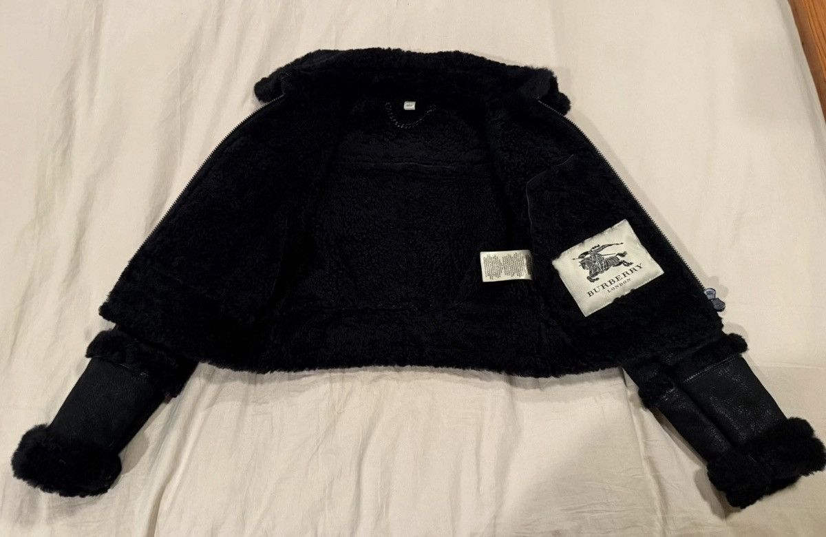 Burberry Prorsum Burberry Prorsum Shearling Biker Jacket Black Size S / US 4 / IT 40 - 3 Thumbnail