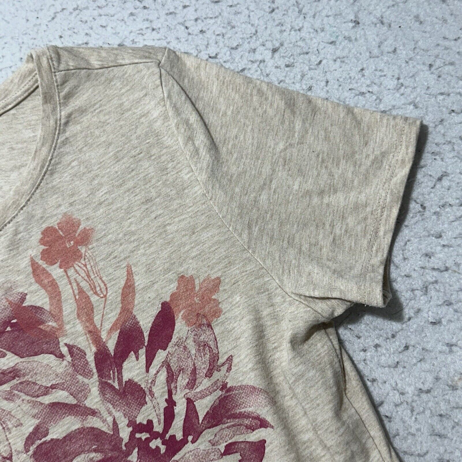 Other Venice Beach Medium Beige Short Sleeve T Shirt Floral Tee Size M / US 6-8 / IT 42-44 - 4 Thumbnail