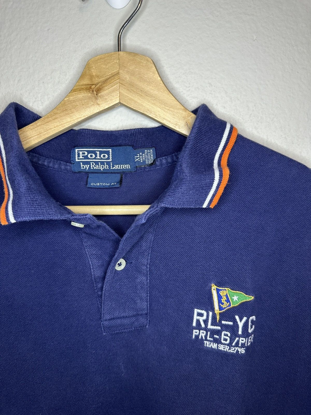 Polo Ralph Lauren × Vintage Vintage Polo Ralph Lauren Yacht Club Polo Shirt Size US XL / EU 56 / 4 - 2 Thumbnail