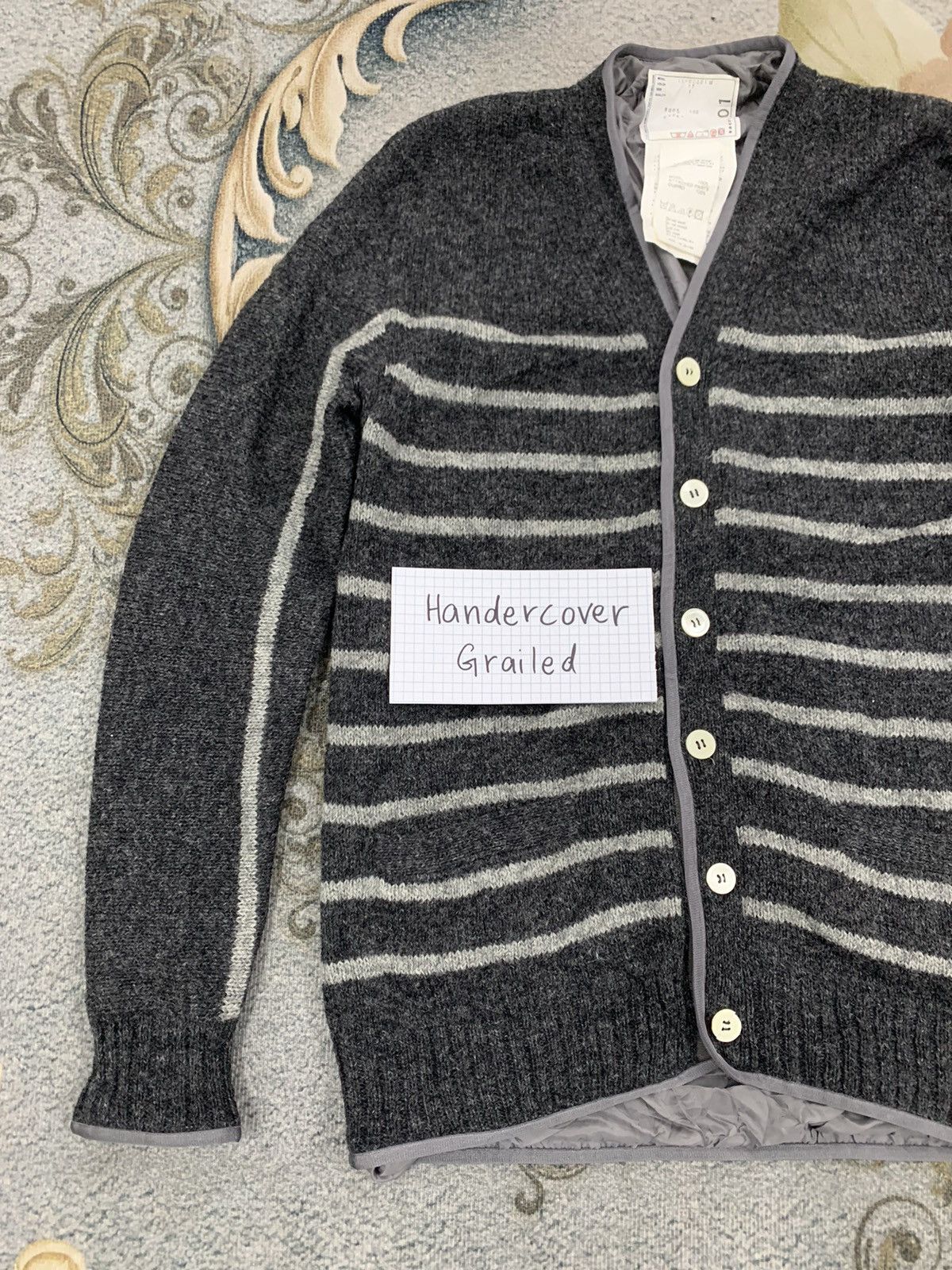 Sacai Sacai Wool Sweater Cardigan Knit Jacket Stripes Pattern Size US M / EU 48-50 / 2 - 6 Thumbnail