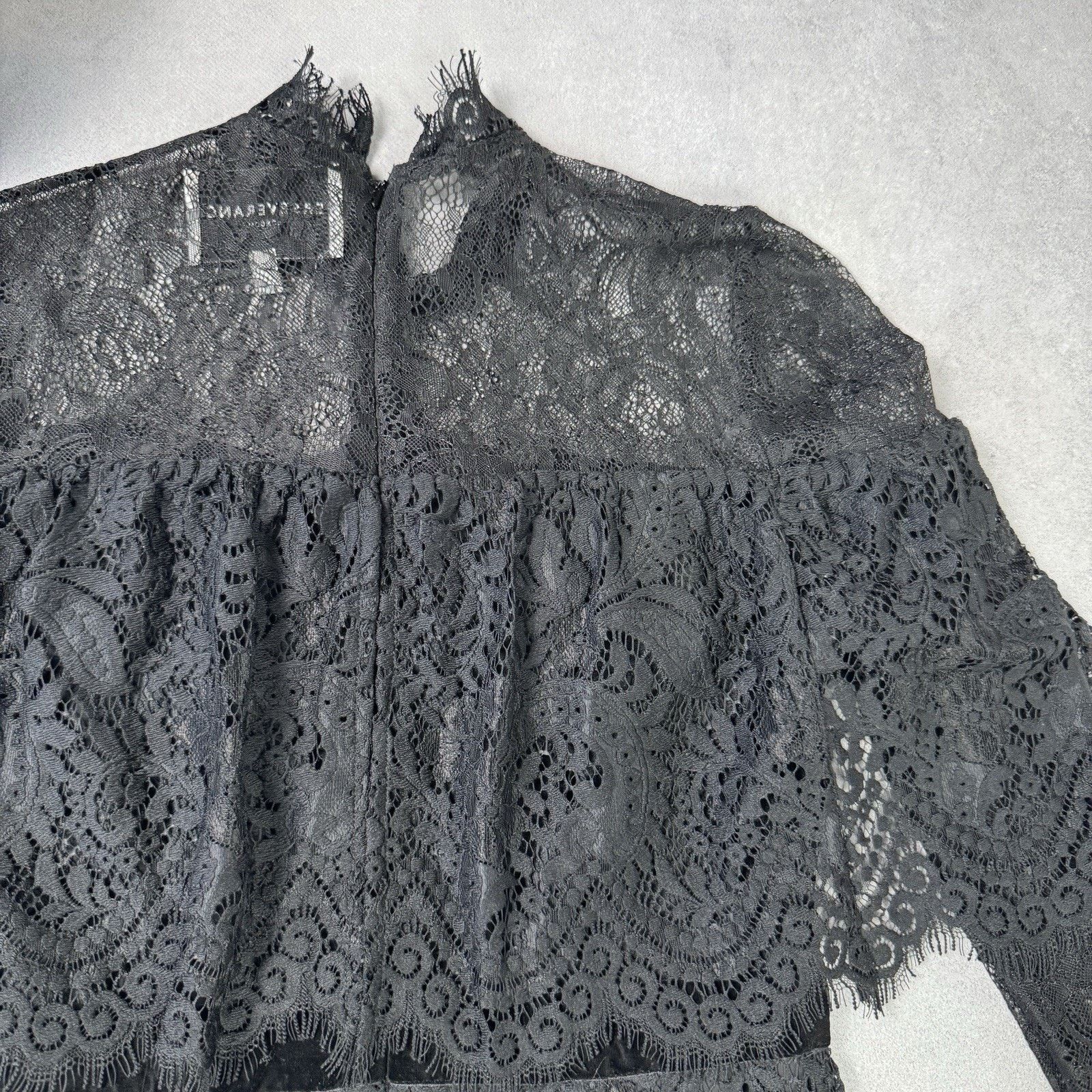 Vintage Perseverance London Paisley Ruffled Dress Black Size 12 midi Size M / US 6-8 / IT 42-44 - 18 Thumbnail