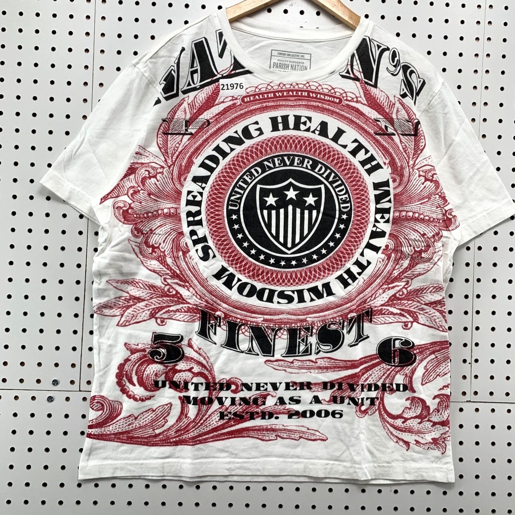 Gloverall Parish Nation Shirt Mens XL White Nations AOP Red All Over Print MONEY Graphic Men 5x28 Size US XL / EU 56 / 4 - 7 Thumbnail
