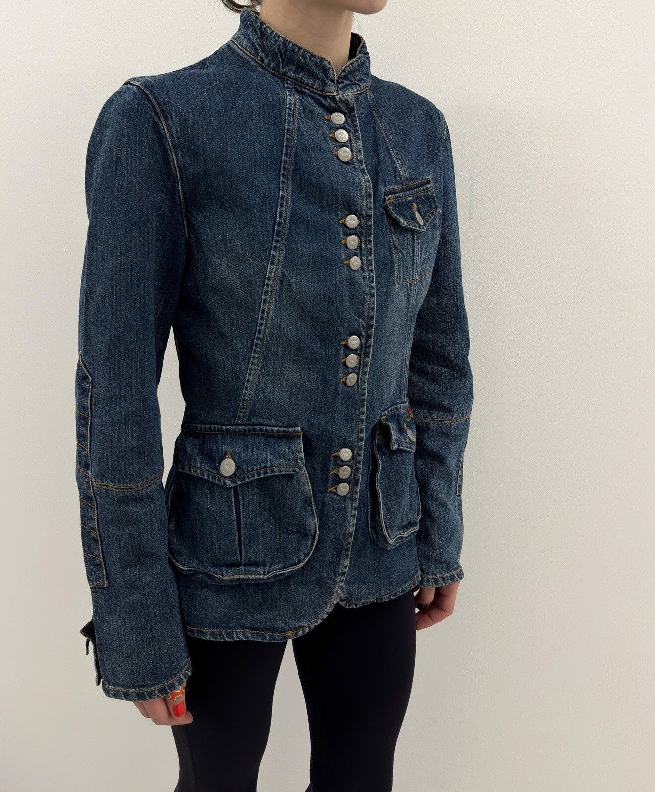Vintage Vintage Corleone Denim Fitted Jacket Y2K 2000`s Swag Size M / US 6-8 / IT 42-44 - 7 Thumbnail