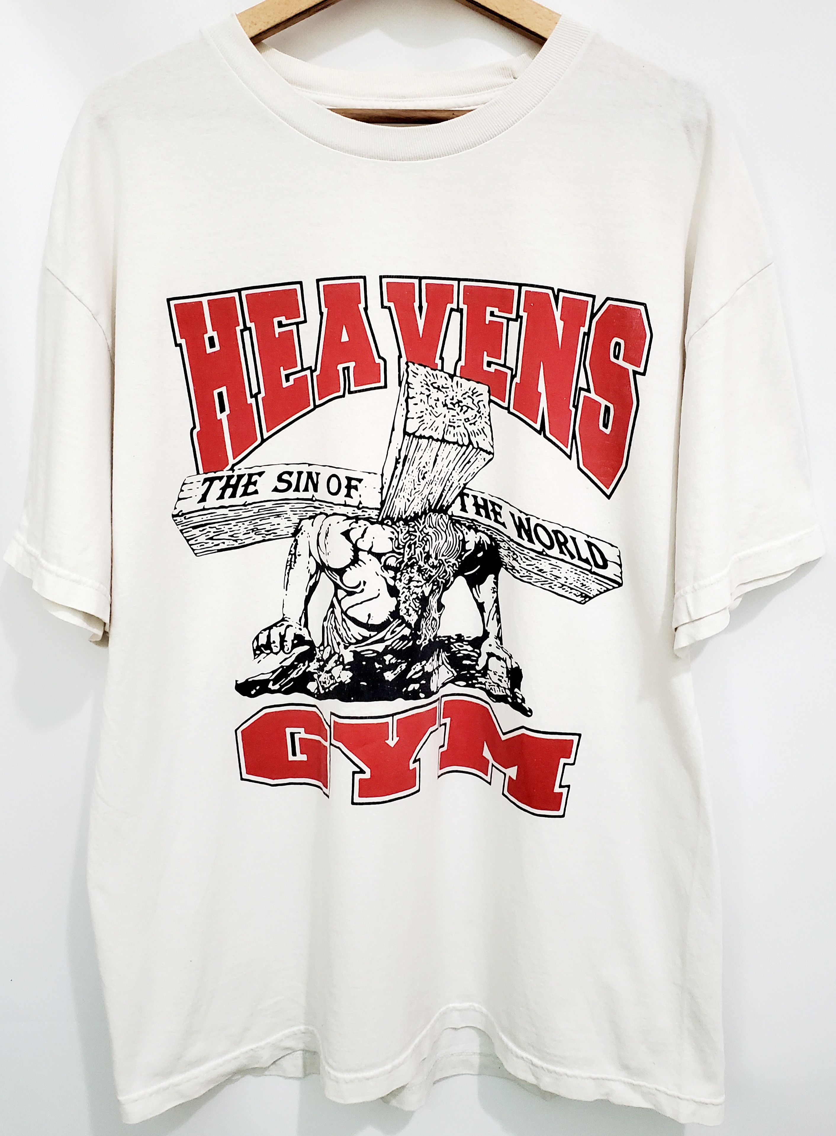 Vintage Vintage HEAVENS JESUS THE SIN OF THE WORLD Tshirt Xl Size US XL / EU 56 / 4 - 1 Thumbnail