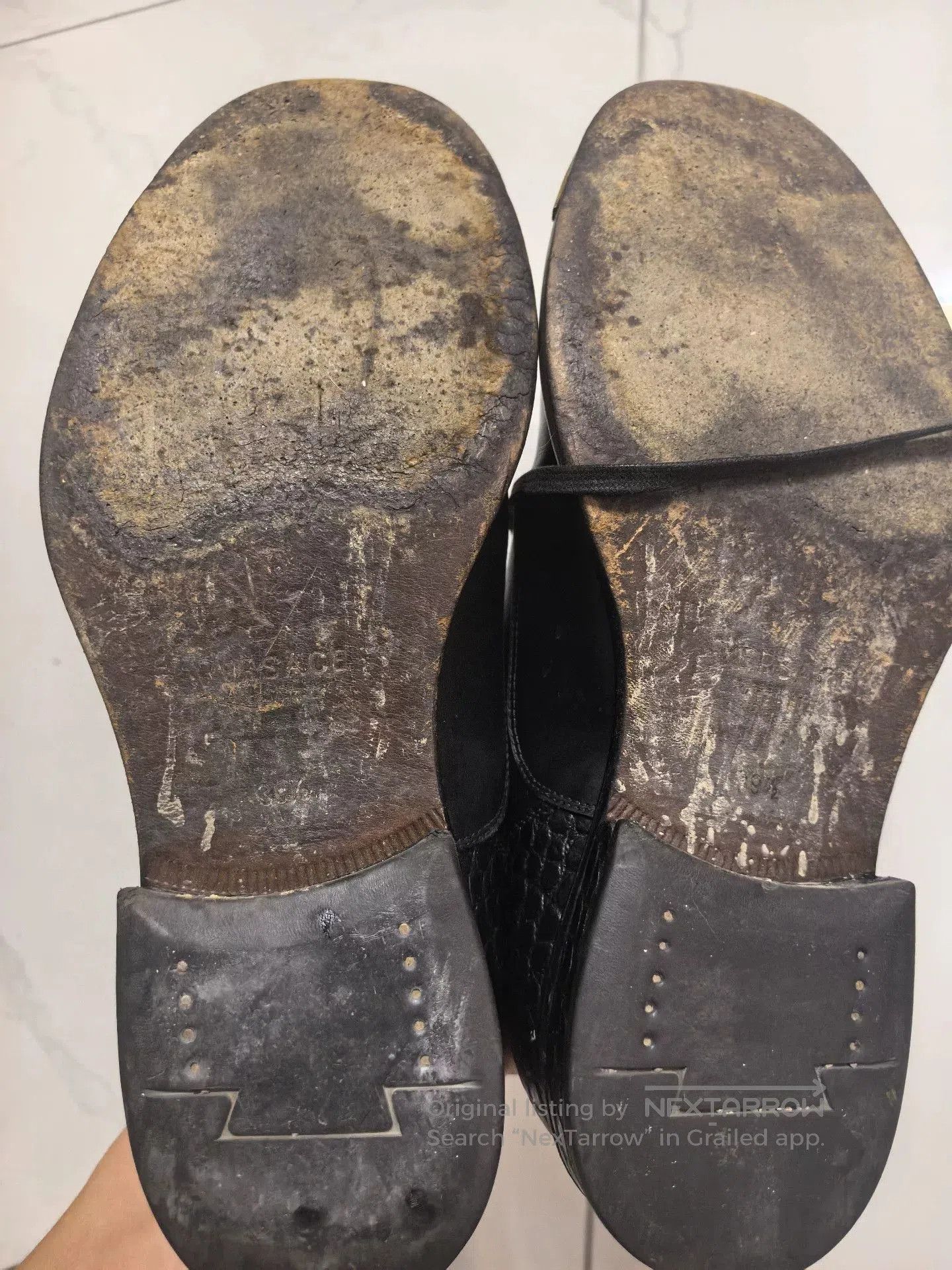 Versace Versace Medusa Metallic Trim Leather Shoes. Size US 6.5 / EU 39-40 - 6 Thumbnail