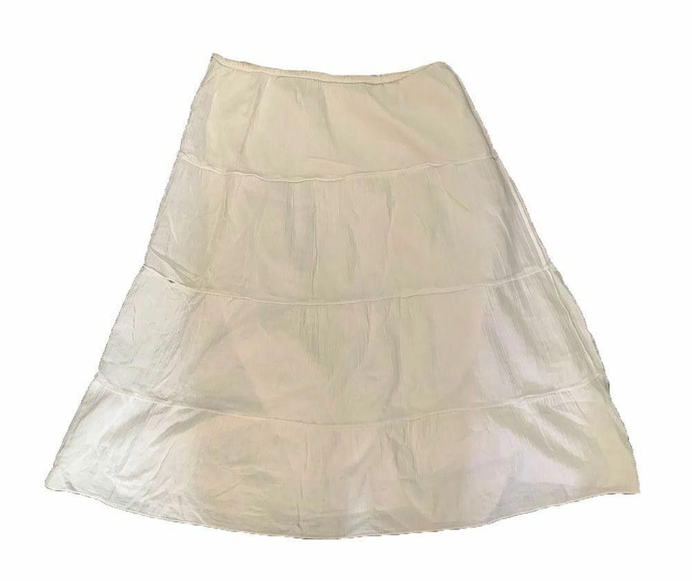 Designer Pre Owned White Hand Made Slip M Size 32" / US 10 / IT 46 - 2 Thumbnail