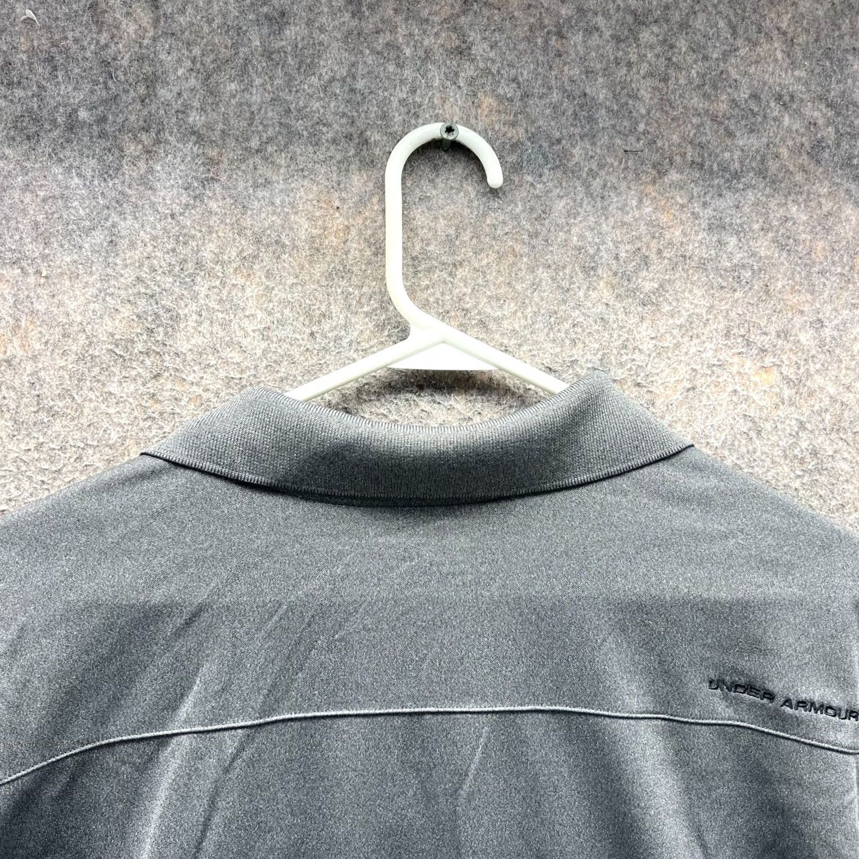 Under Armour Under Armour Polo Shirt Mens XL Heather Gray HeatGear Golf Short Sleeve Collared Button Logo Size US XL / EU 56 / 4 - 3 Thumbnail
