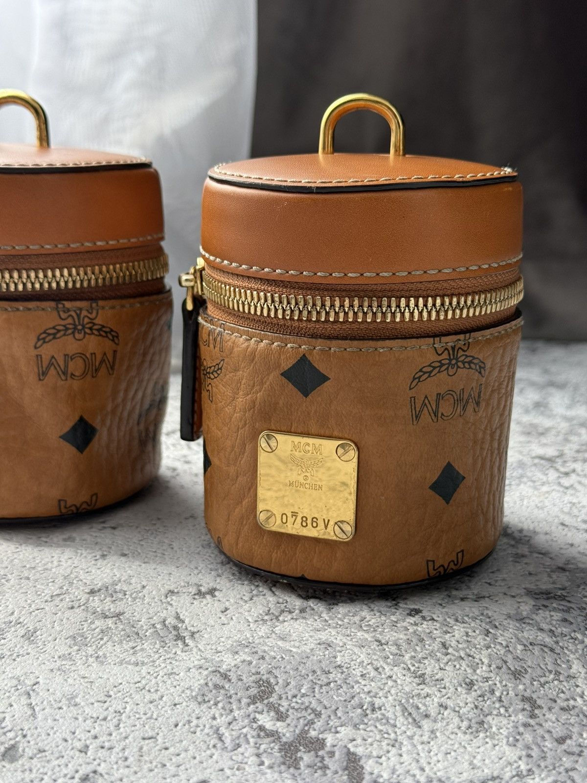 MCM Rare MCM Aren Visetos Vintage Cylinder Bag X2 Size ONE SIZE - 3 Thumbnail