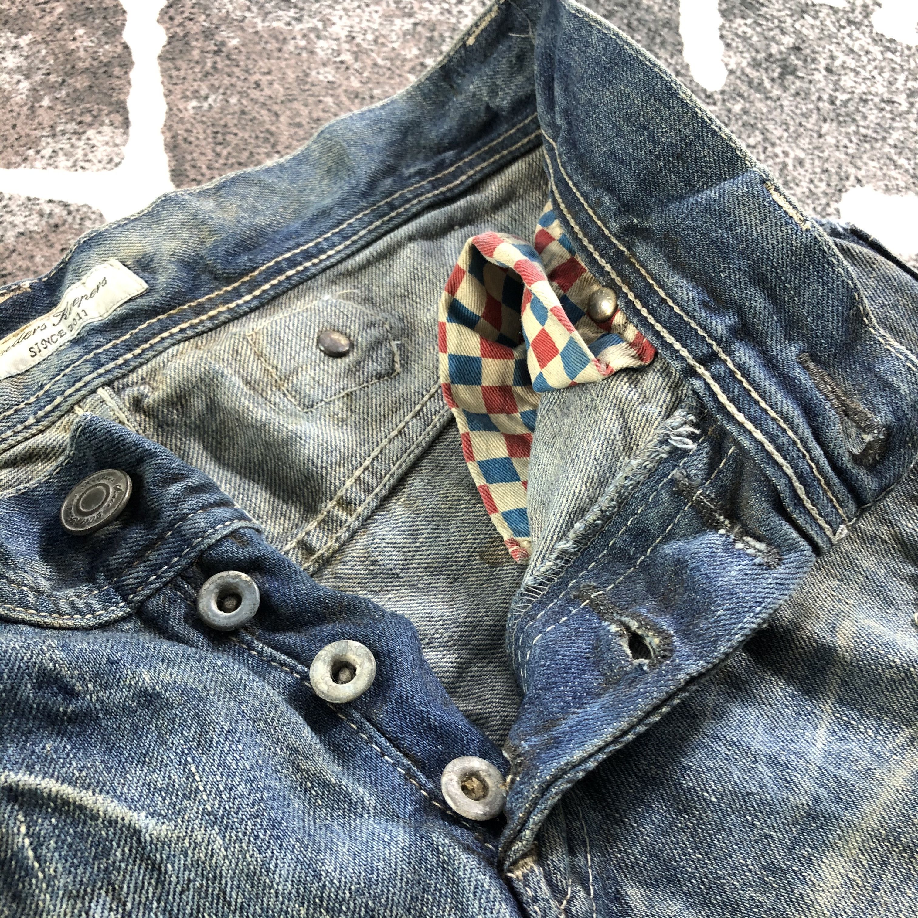 Japanese Brand Dirty Trash Finders Keepers Jeans Flare Denim KJ2432 Size US 30 / EU 46 - 8 Thumbnail