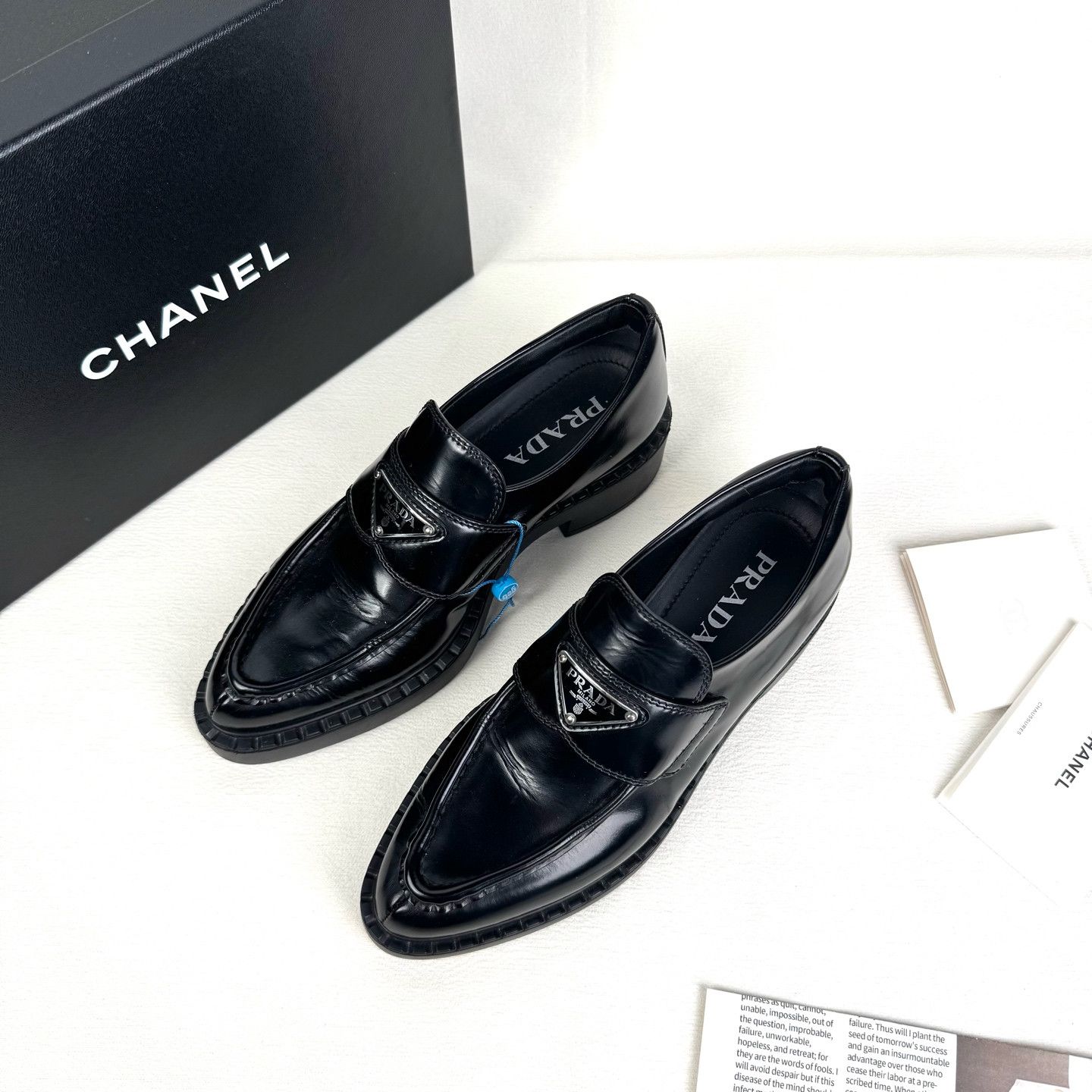 Prada Prada Logo Triangle Pointed Loafers Size 35.5 Size US 5.5 / IT 35.5 - 1 Thumbnail