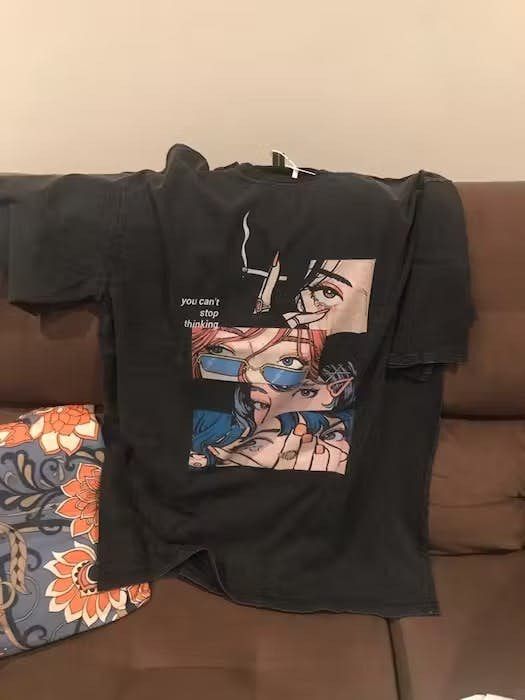 Japanese Brand Distressed Oversized Anime Eyes Size US L / EU 52-54 / 3 - 6 Thumbnail