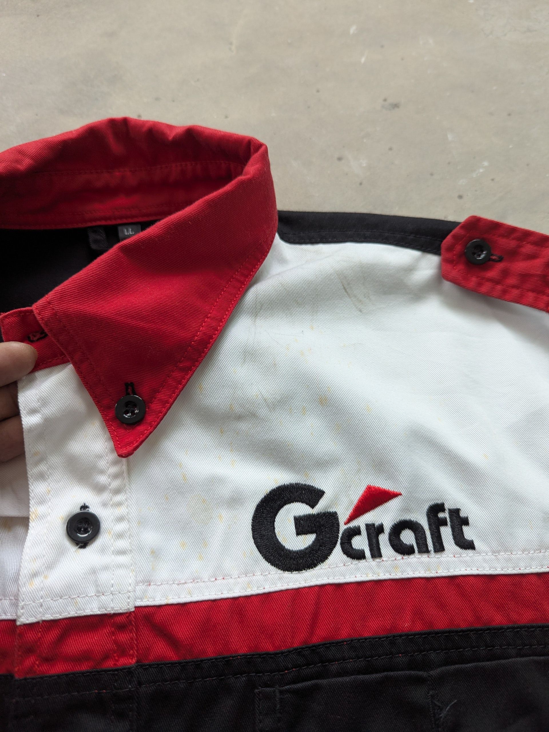 Japanese Brand × Vintage Vintage Uniform G Craft Shirt Button Up Colour Block Size US L / EU 52-54 / 3 - 6 Thumbnail
