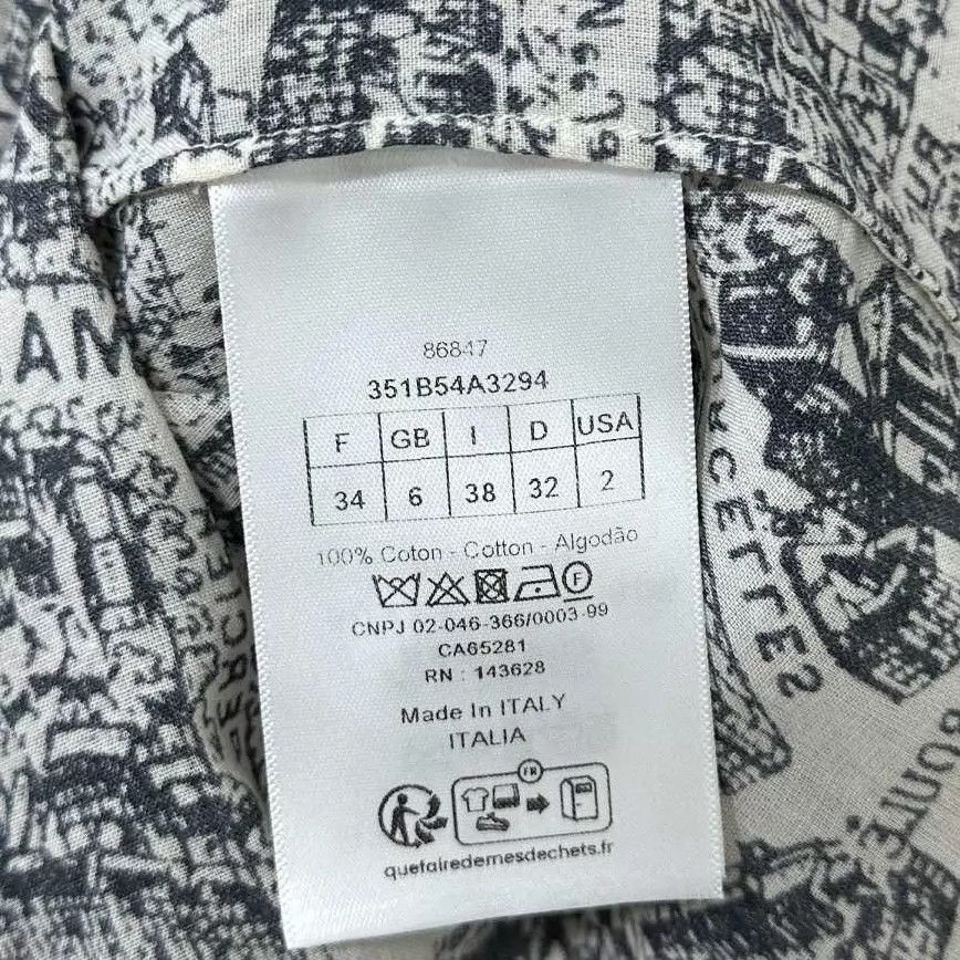 Dior Dior Paris Map Series Shirt Dress Women's 34 Size XS / US 0-2 / IT 36-38 - 4 Thumbnail
