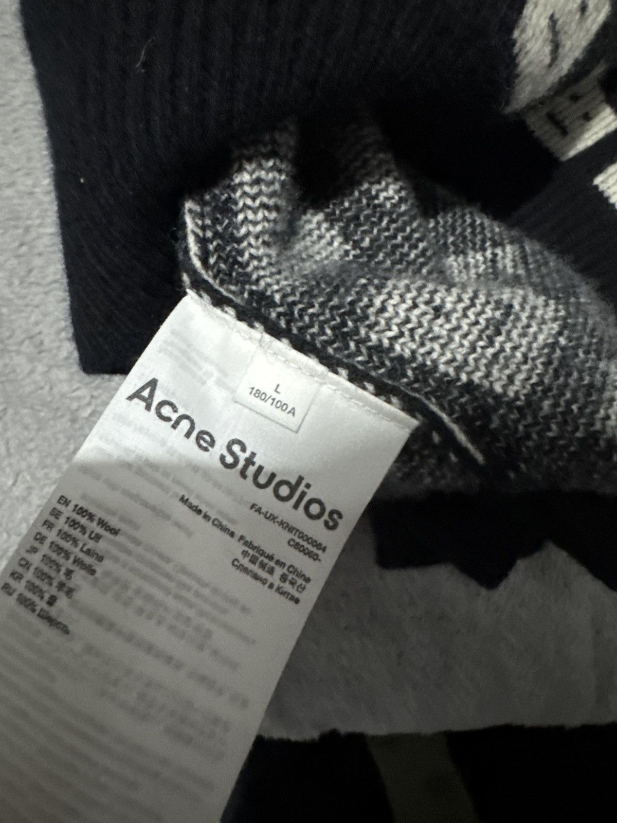 Acne Studios Acne Studios | Kick Optical Crew Knit Size US L / EU 52-54 / 3 - 3 Thumbnail